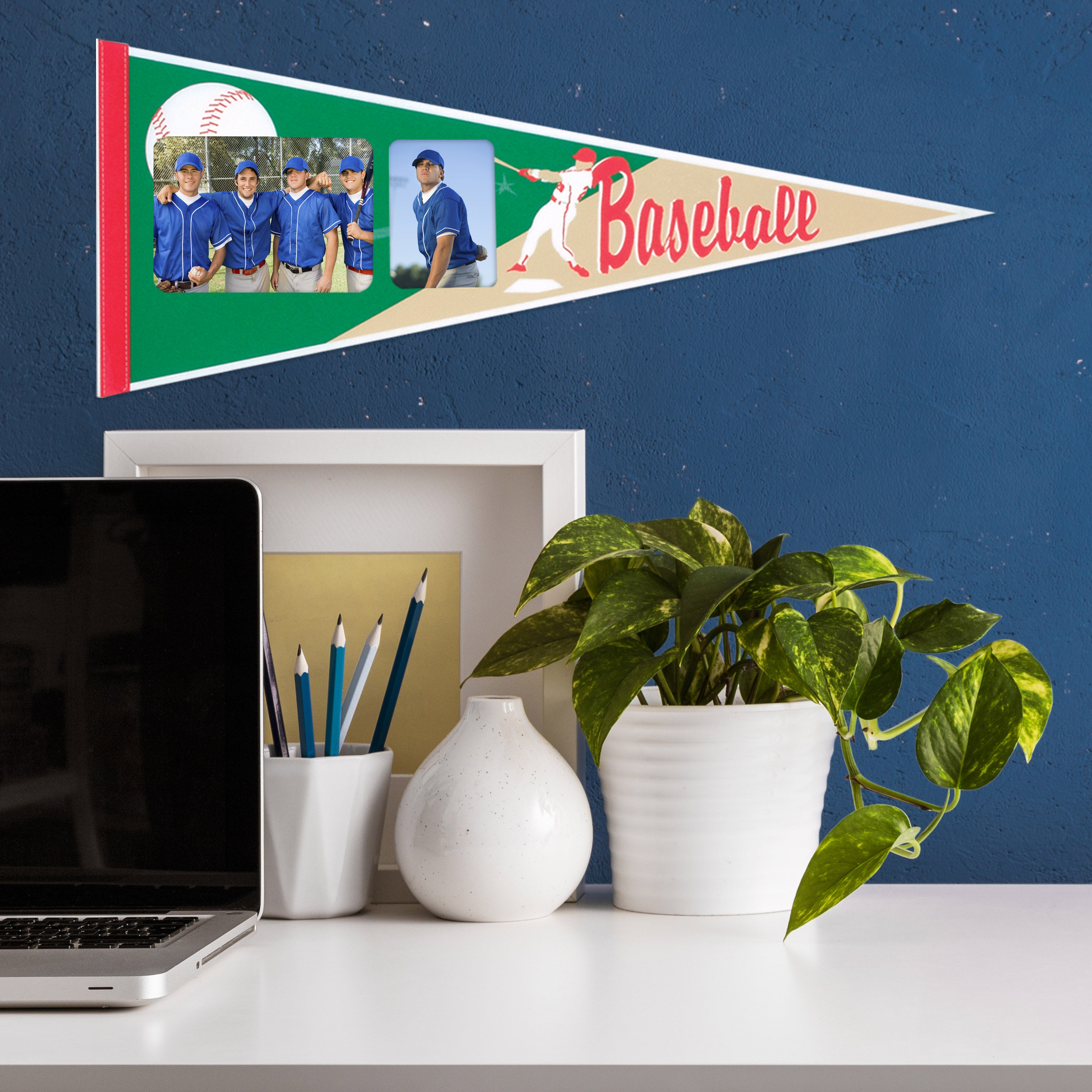 Baseball Photo Pennant