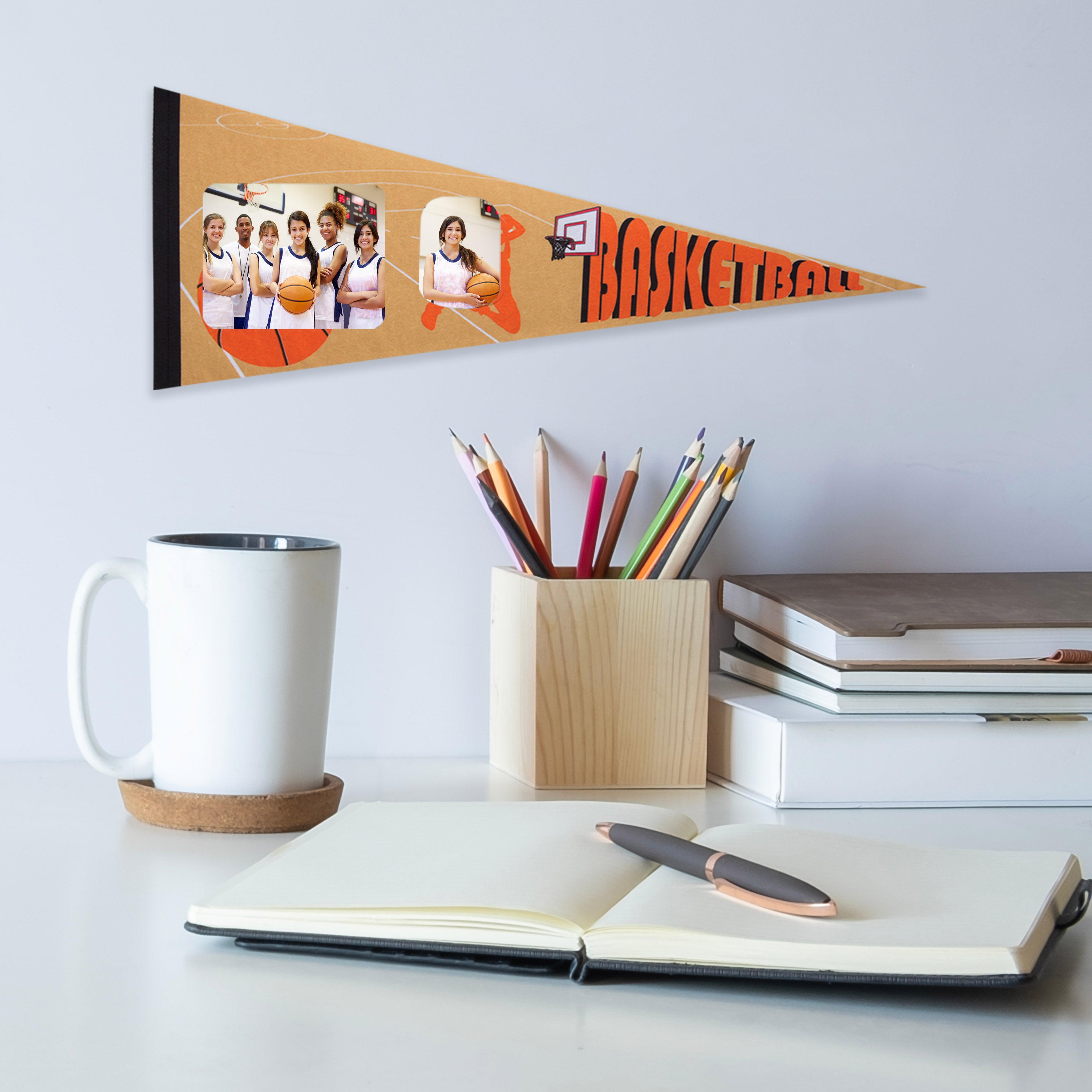 Basketball Photo Pennant