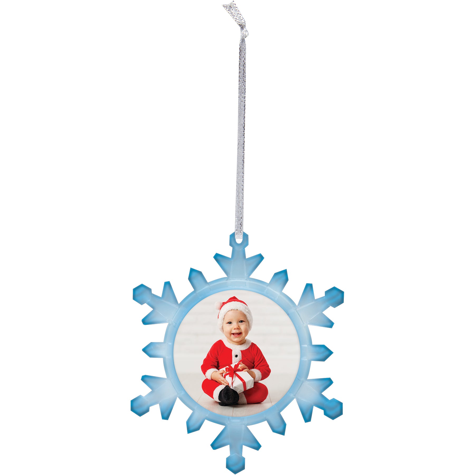 Light Up Snowflake Photo Ornament