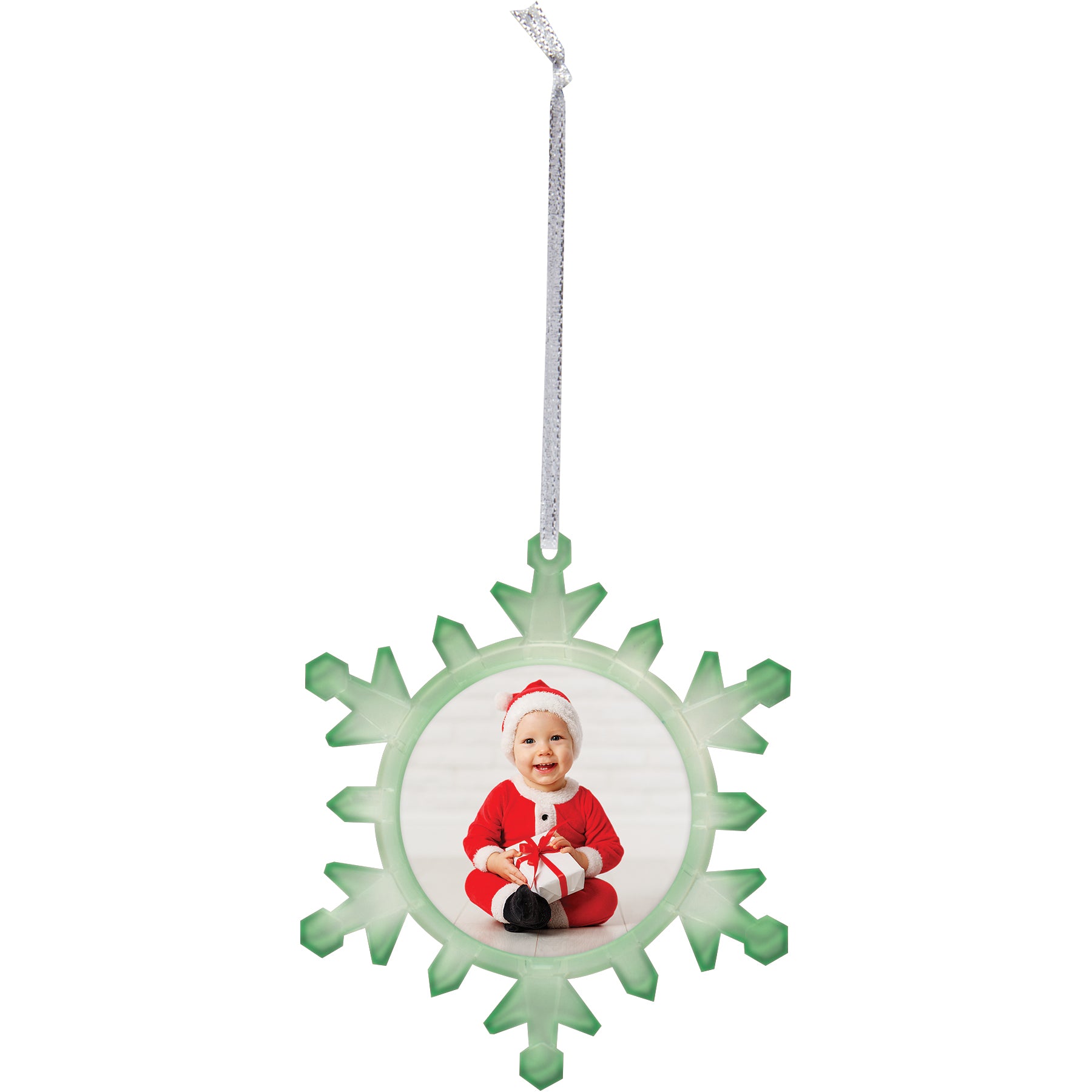 Light Up Snowflake Photo Ornament