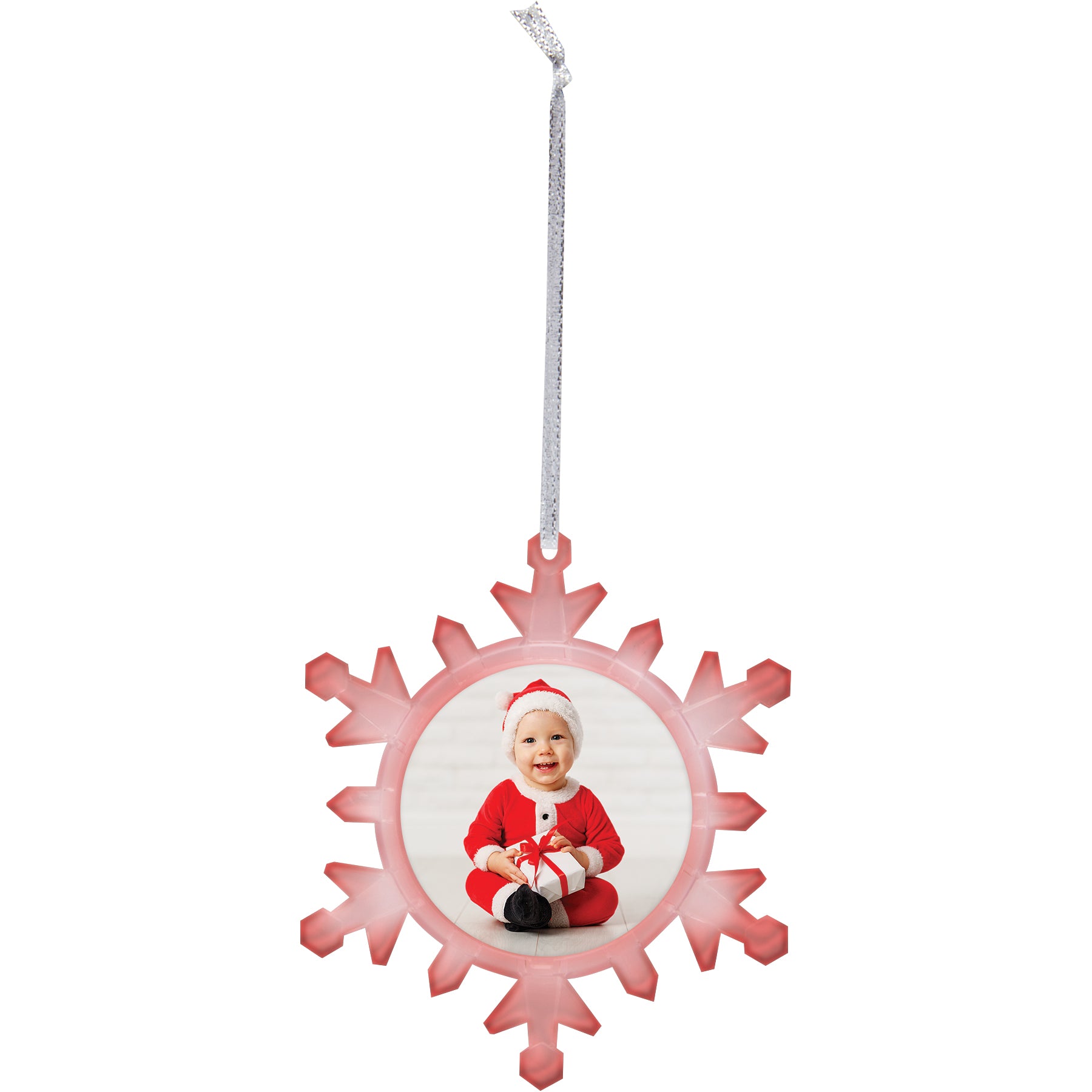 Light Up Snowflake Photo Ornament