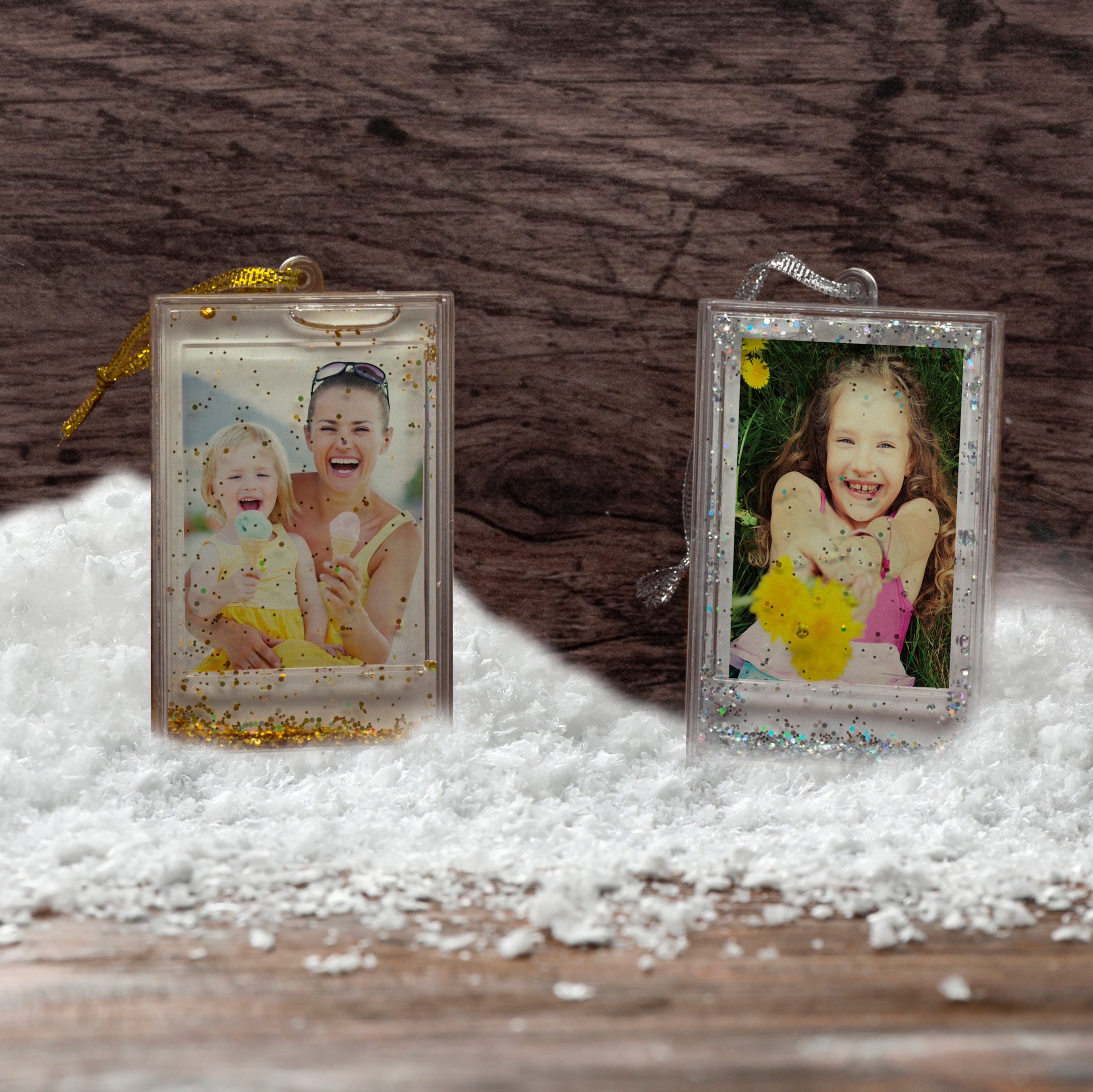 Instax Mini Photo Snow Frame Ornament - 2 Pack