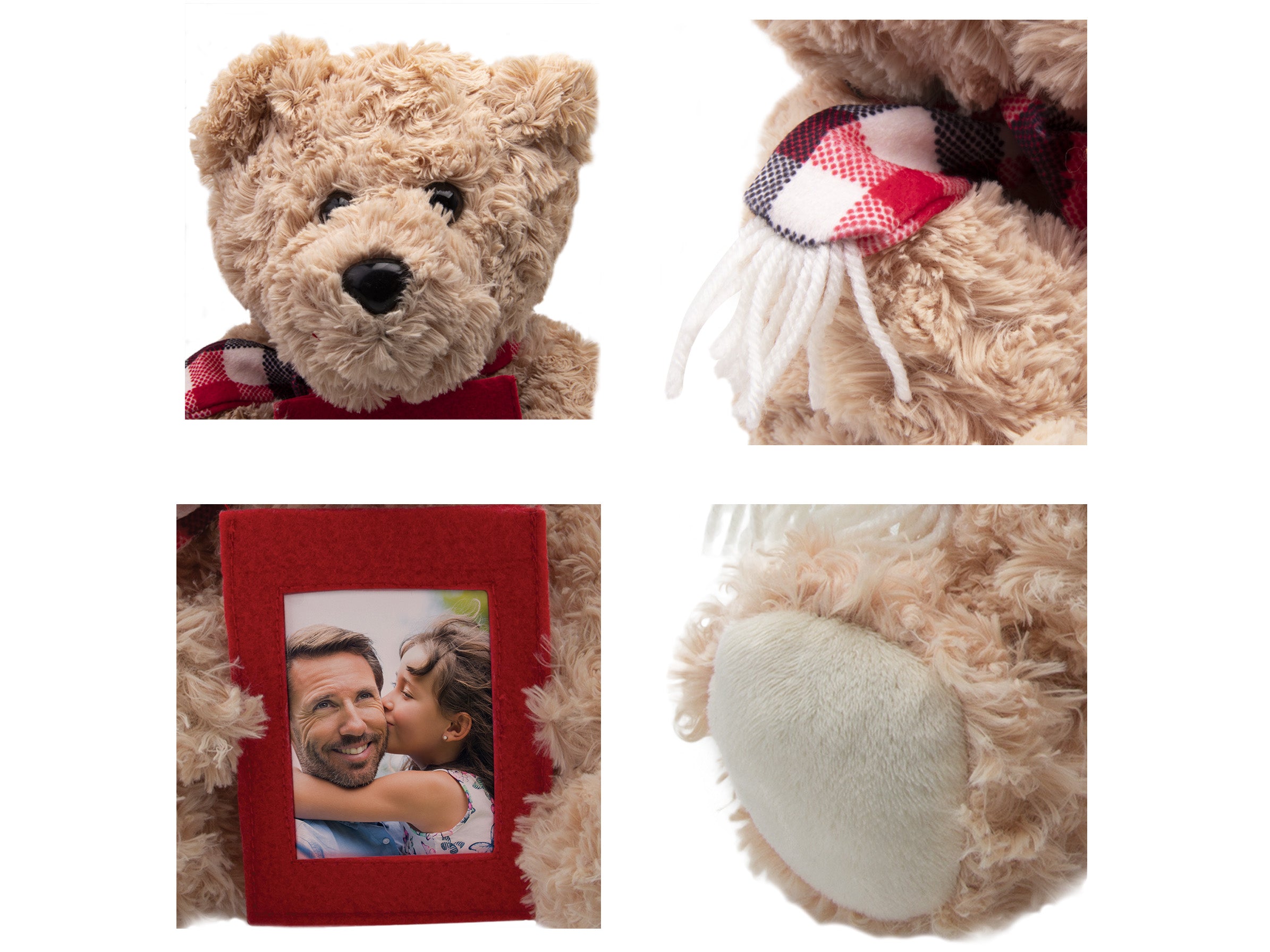 Oso de peluche con marco de fotos