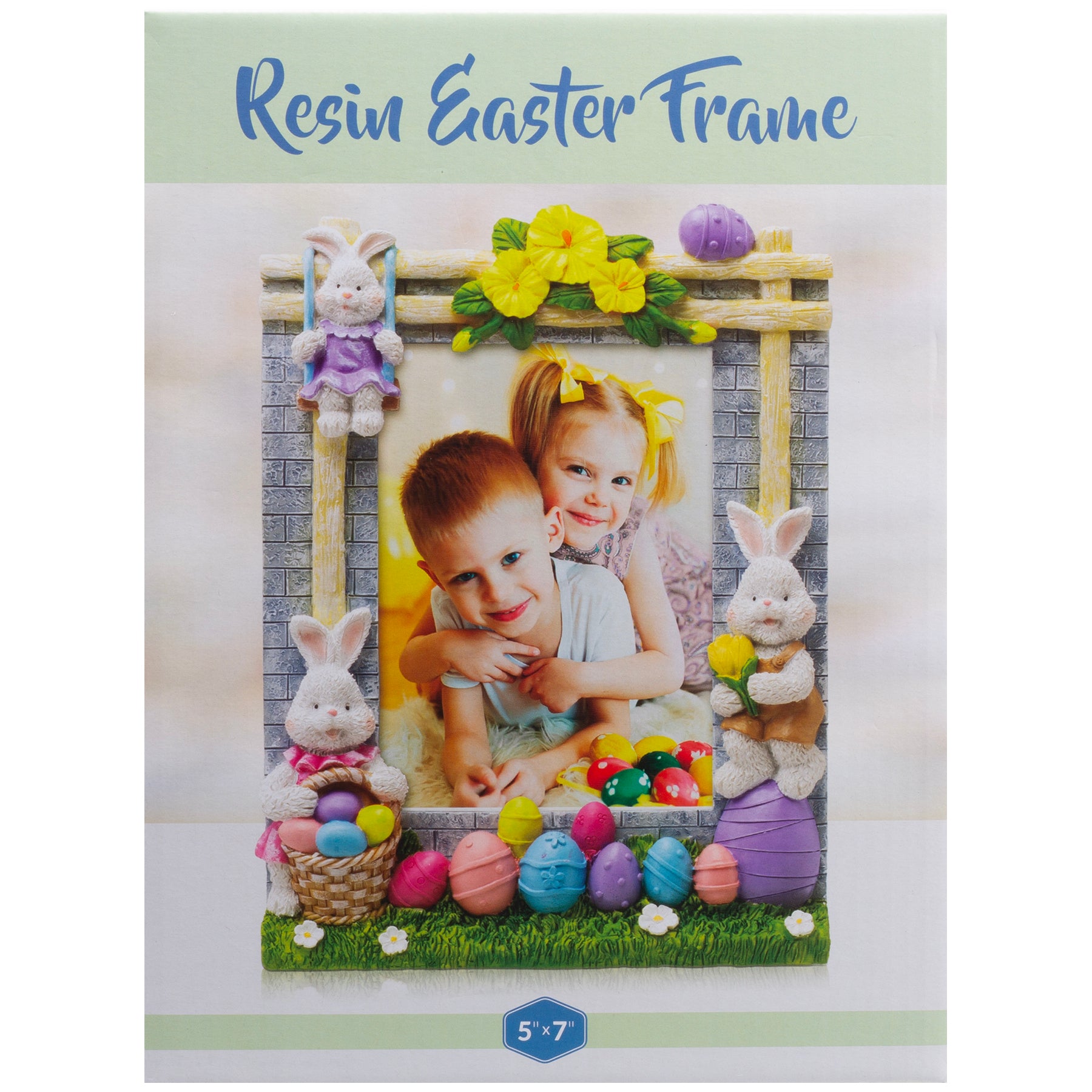 Easter Egg and Bunny 5" x 7" Resin Picture Frame