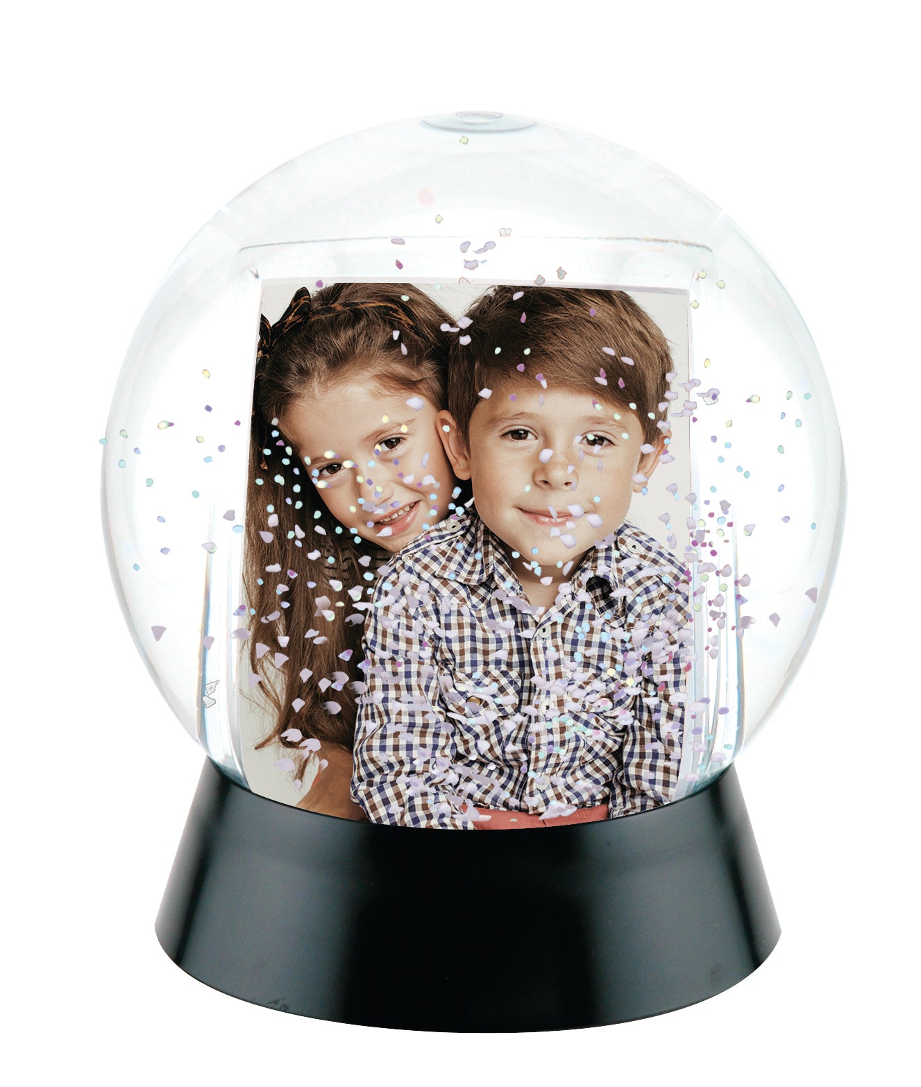 Sphere Photo Snow Globe with Black Base