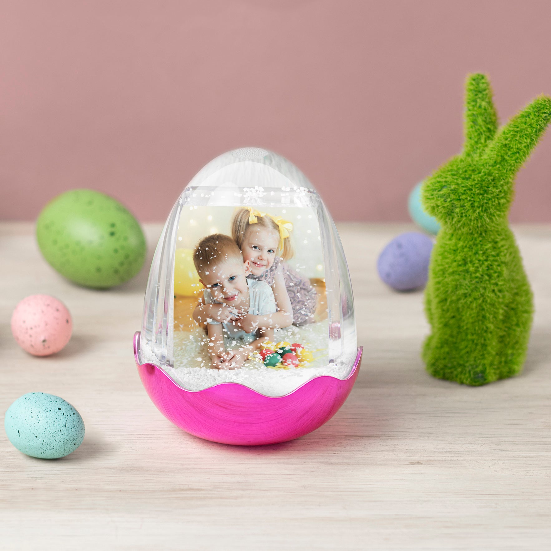 Easter Egg Photo Snow Globe