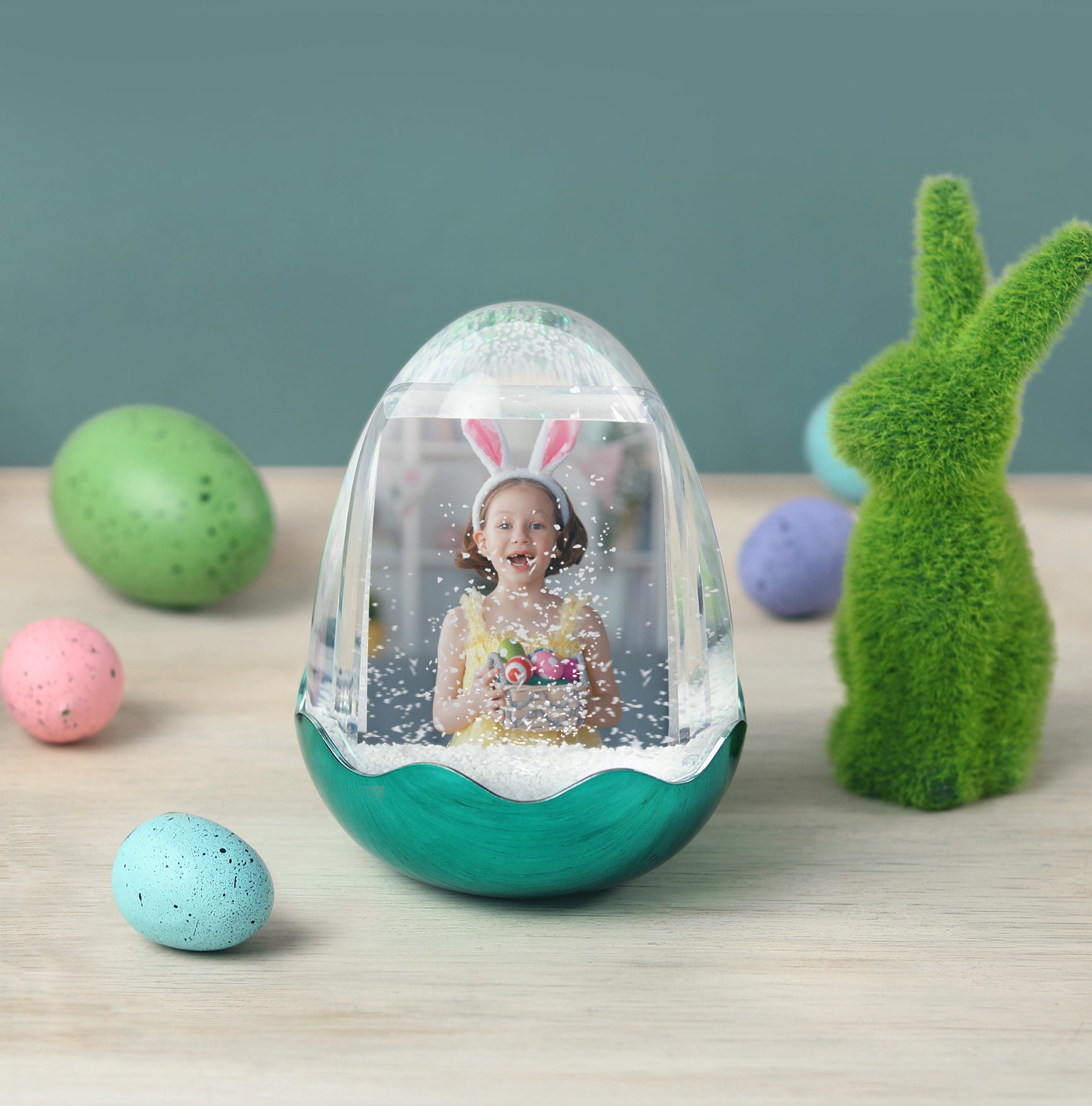 Easter Egg Photo Snow Globe