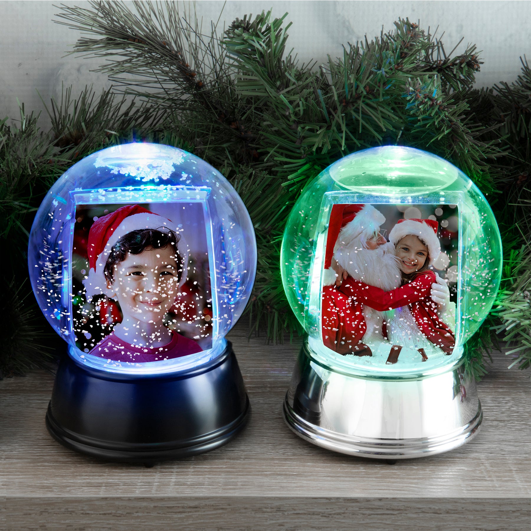 LIGHT UP Photo Snow Globe