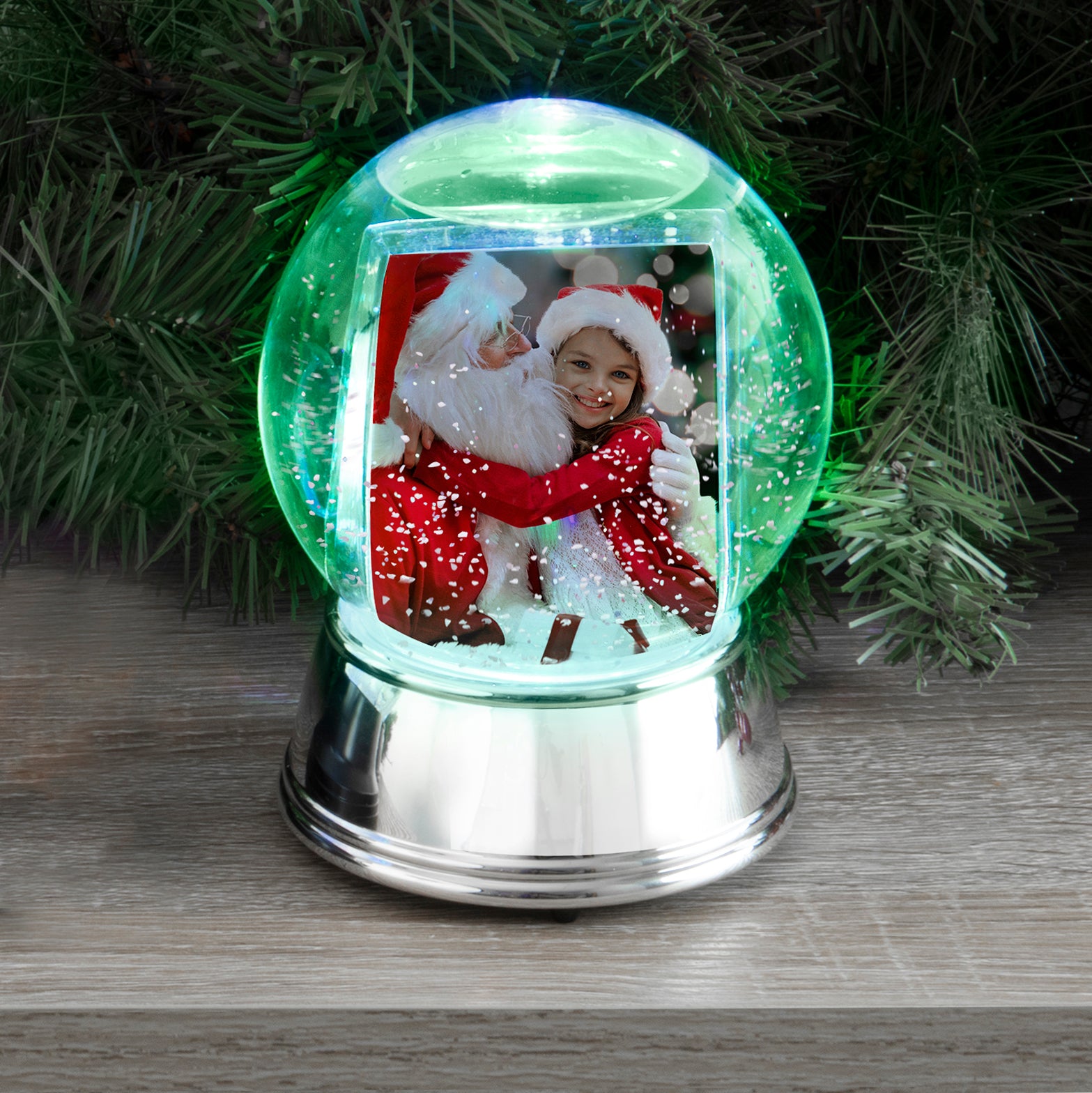 LIGHT UP Photo Snow Globe