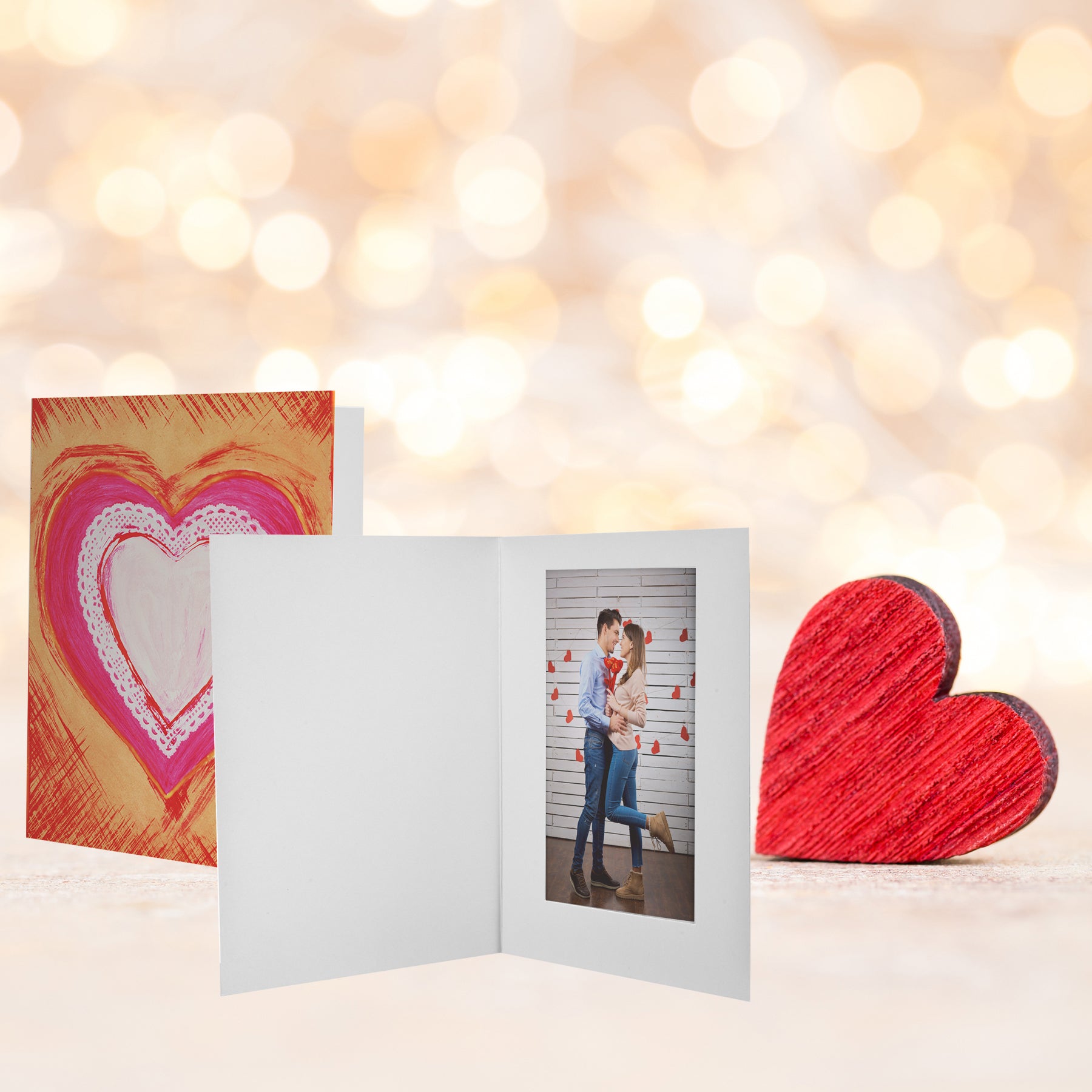 Carpeta de fotos de corazón