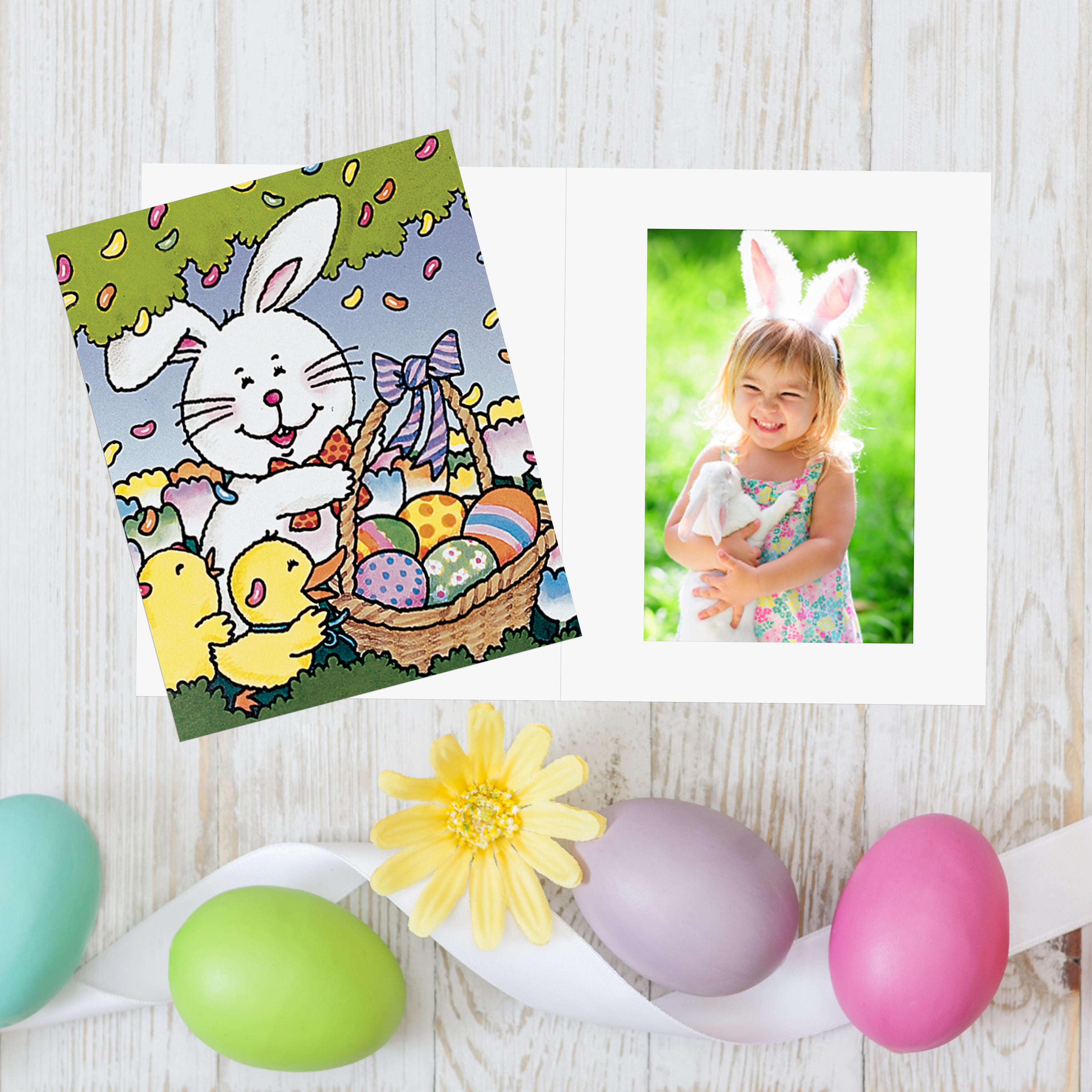 Easter Bunny Basket Photo Mounts