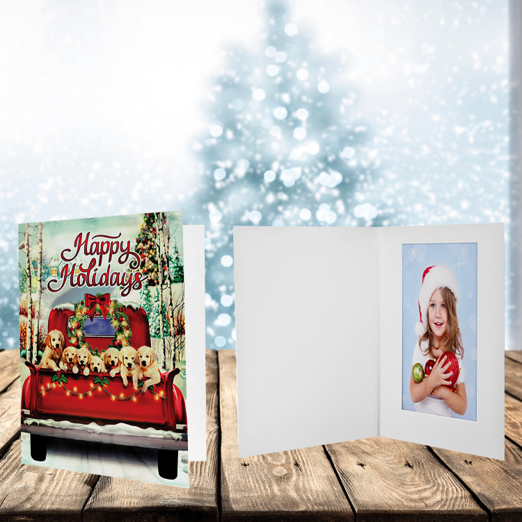 Happy Holidays Puppies Photo Folder