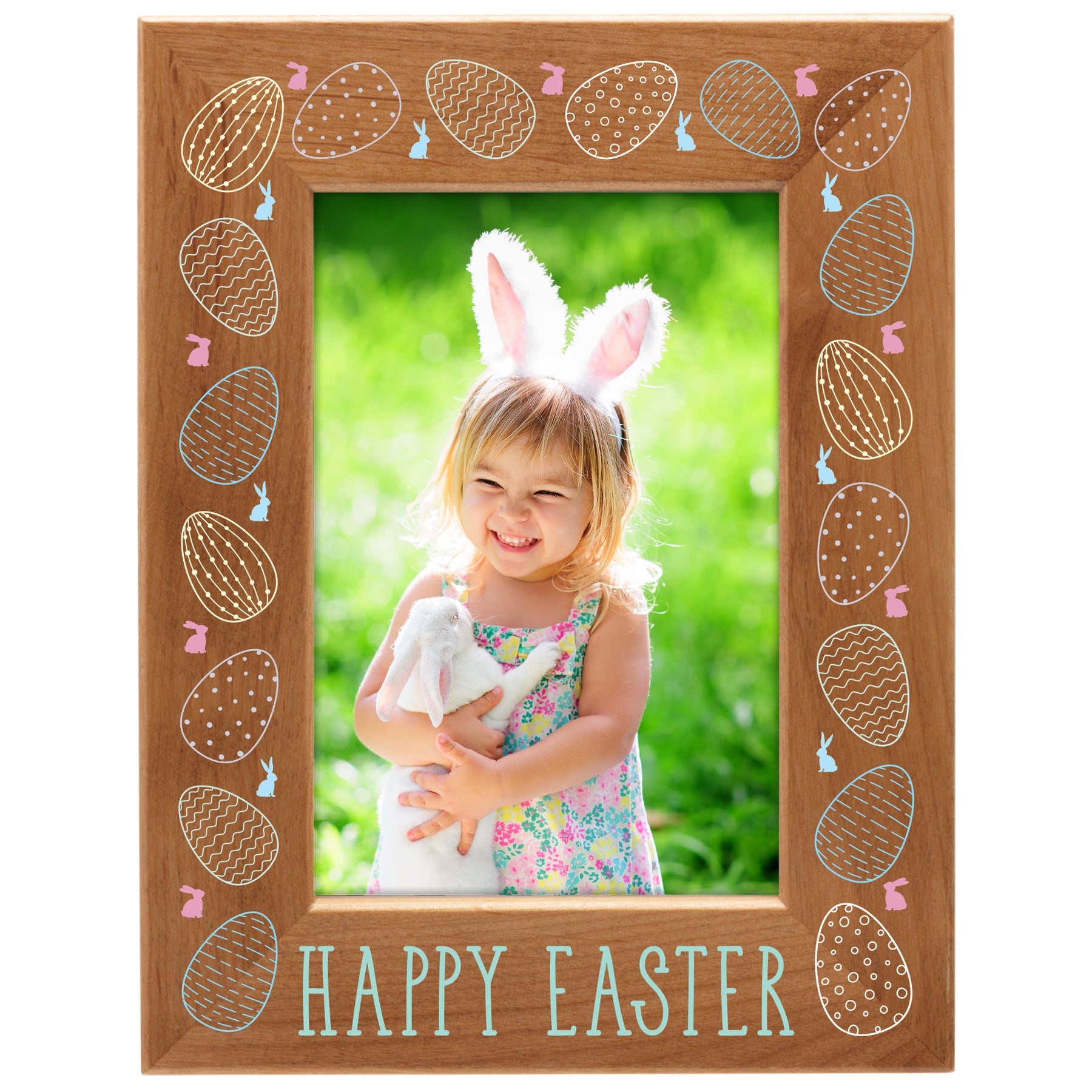 Alder Wood 4" x 6" Happy Easter Picture Frame
