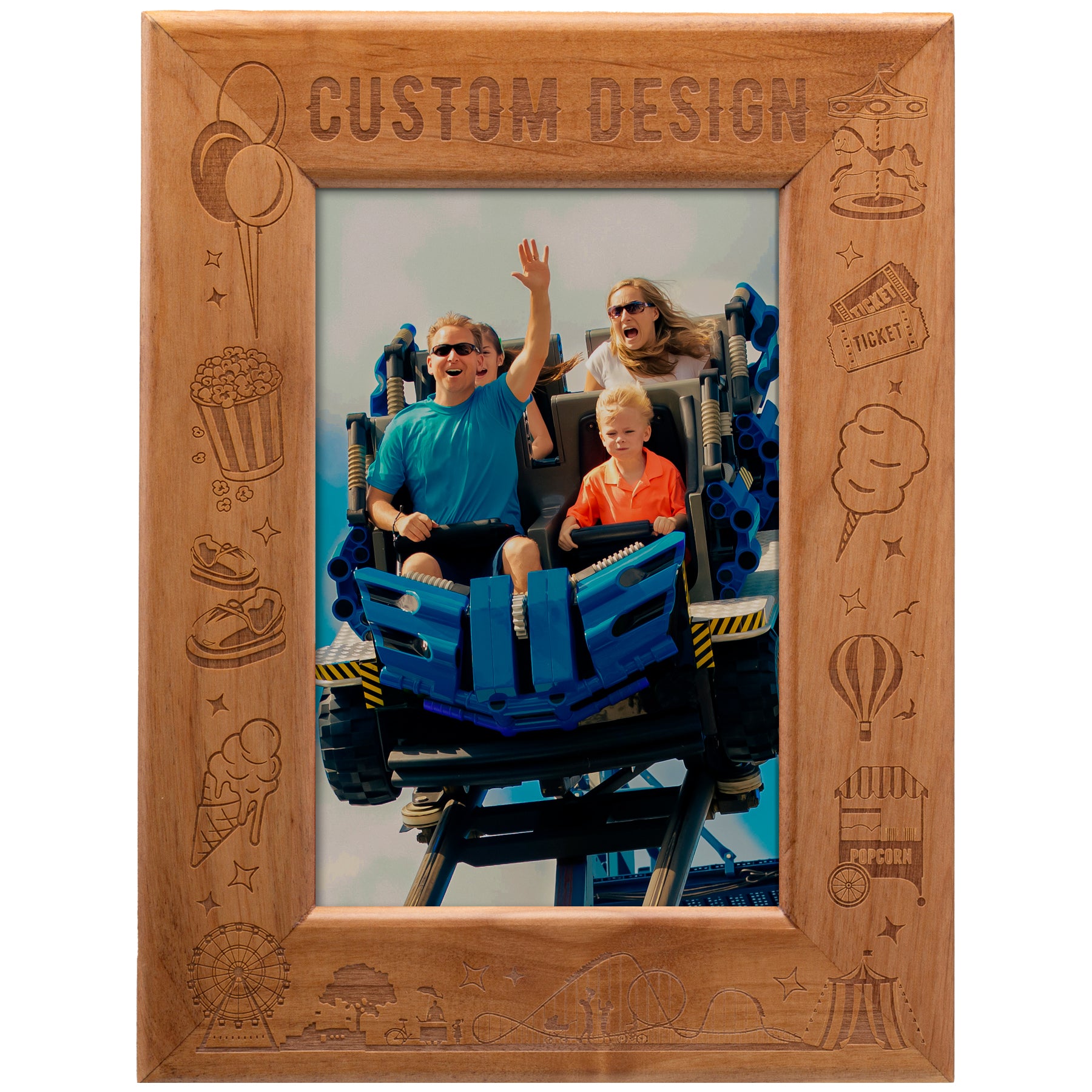 Custom Laser Engraved Wood Picture Frame