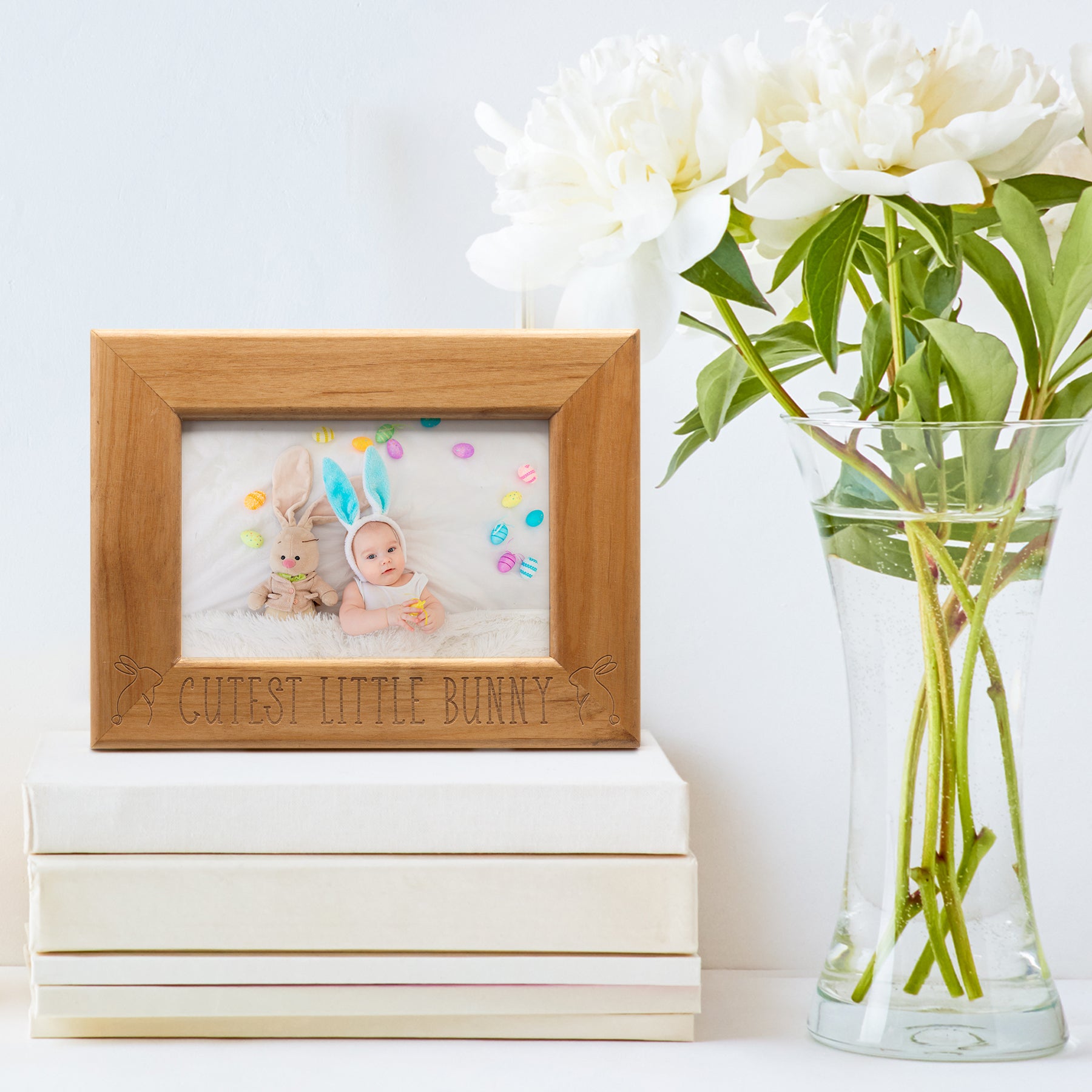 Alder Wood Cutest Little Bunny 6" x 4" Picture Frame