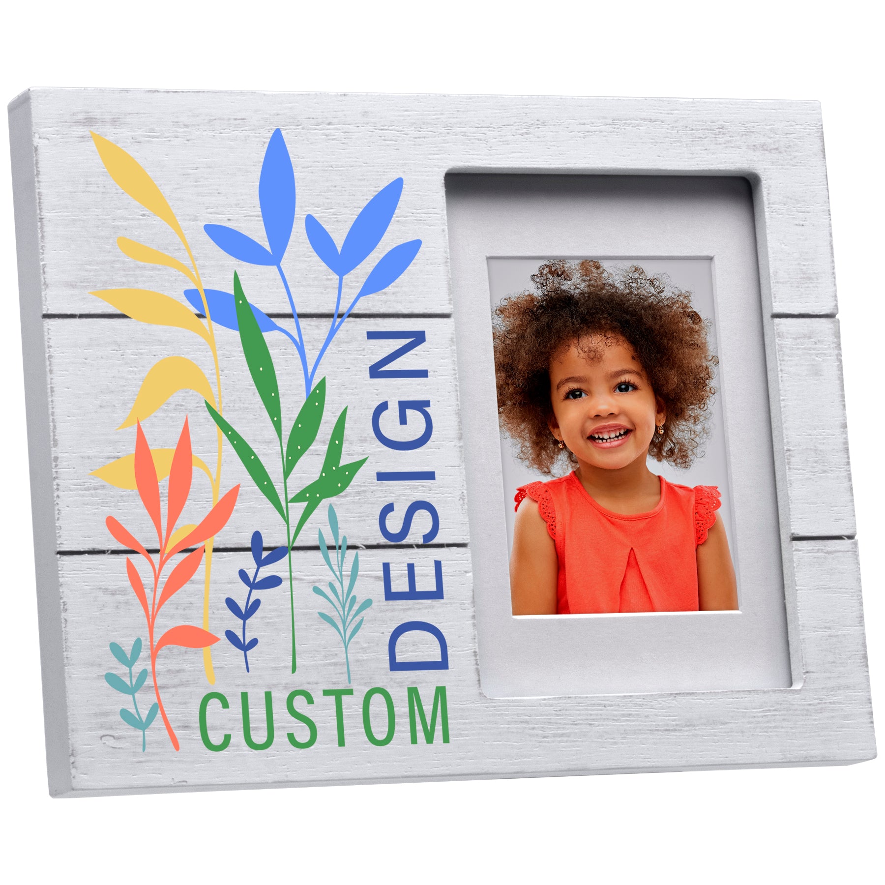 Custom Distressed Wood Vertical Picture Frame - 3.5x5 or 2.5x3.5