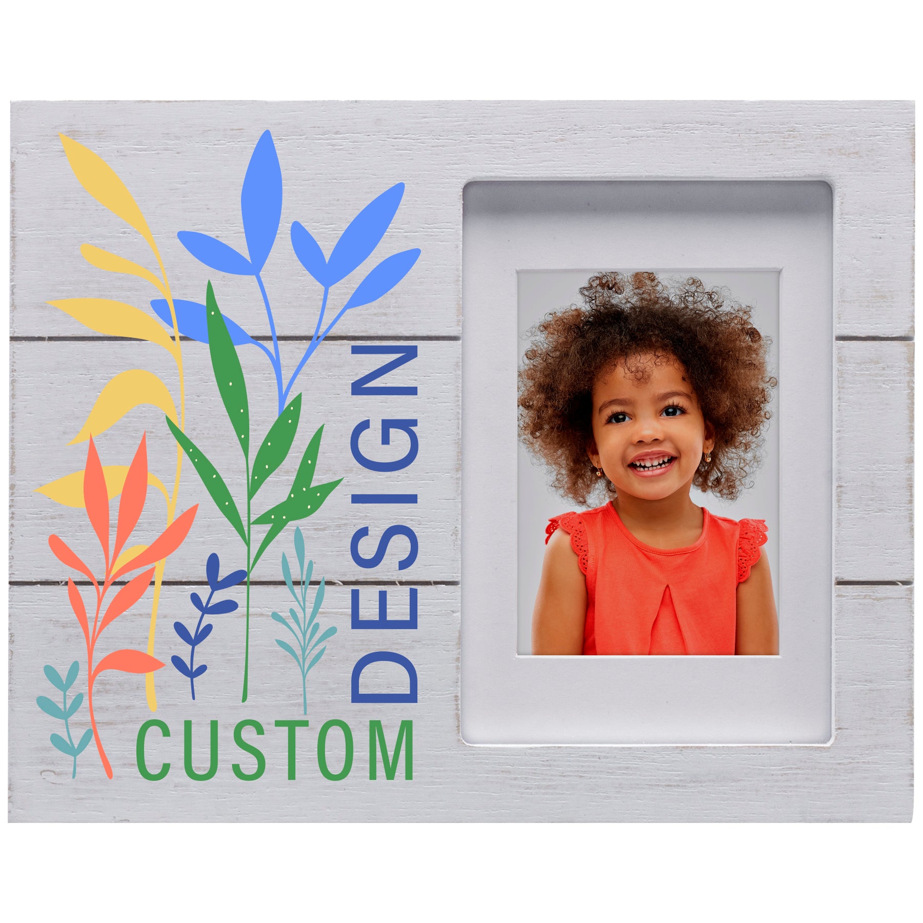 Custom Distressed Wood Vertical Picture Frame - 3.5x5 or 2.5x3.5