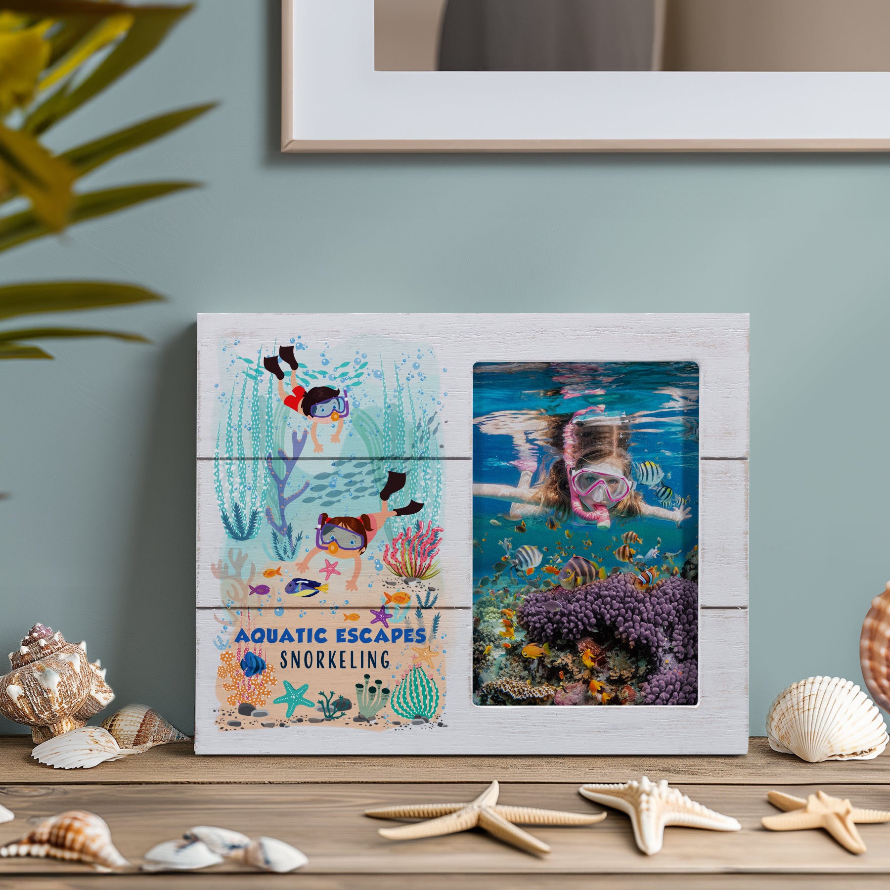 Custom Distressed Wood Vertical Picture Frame - 3.5x5 or 2.5x3.5