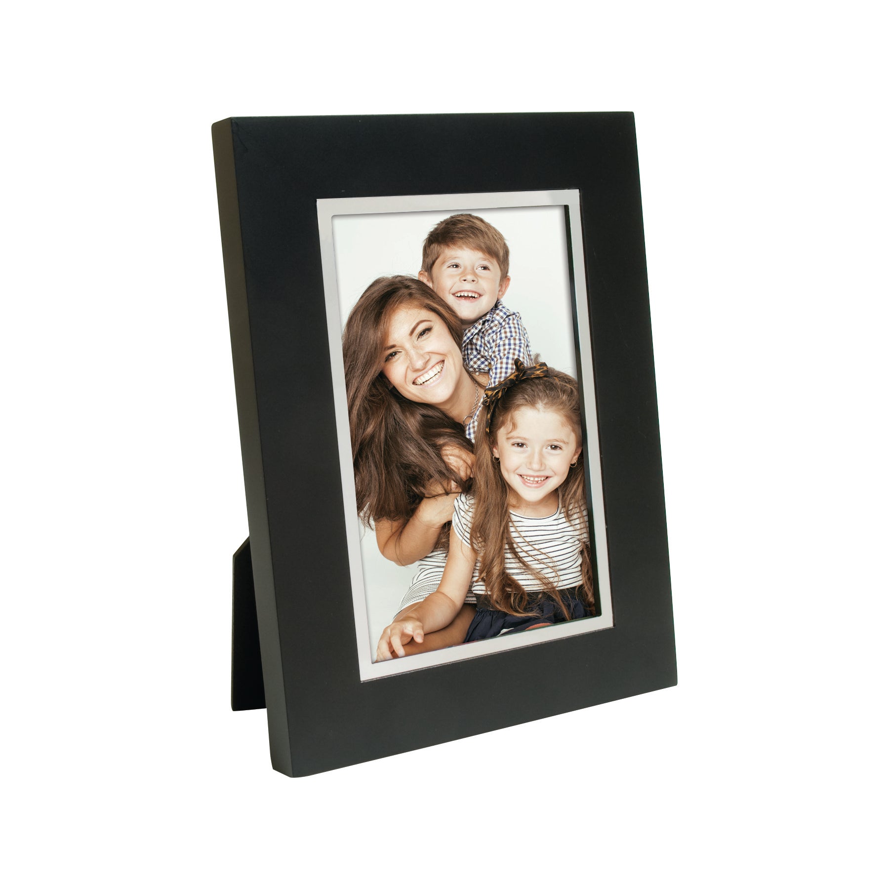 Black Wood w/ Silver Bezel Picture Frame