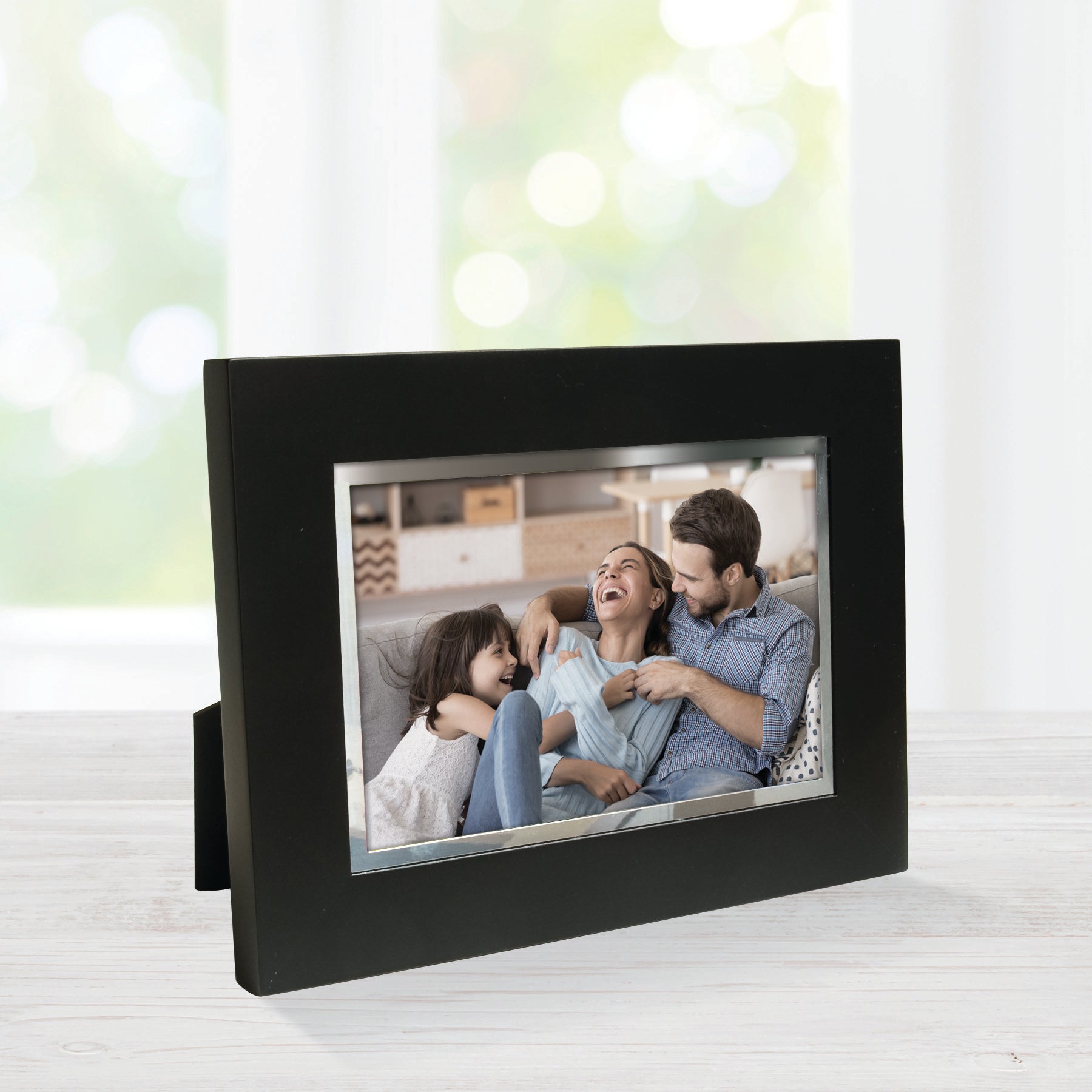 Black Wood w/ Silver Bezel Picture Frame