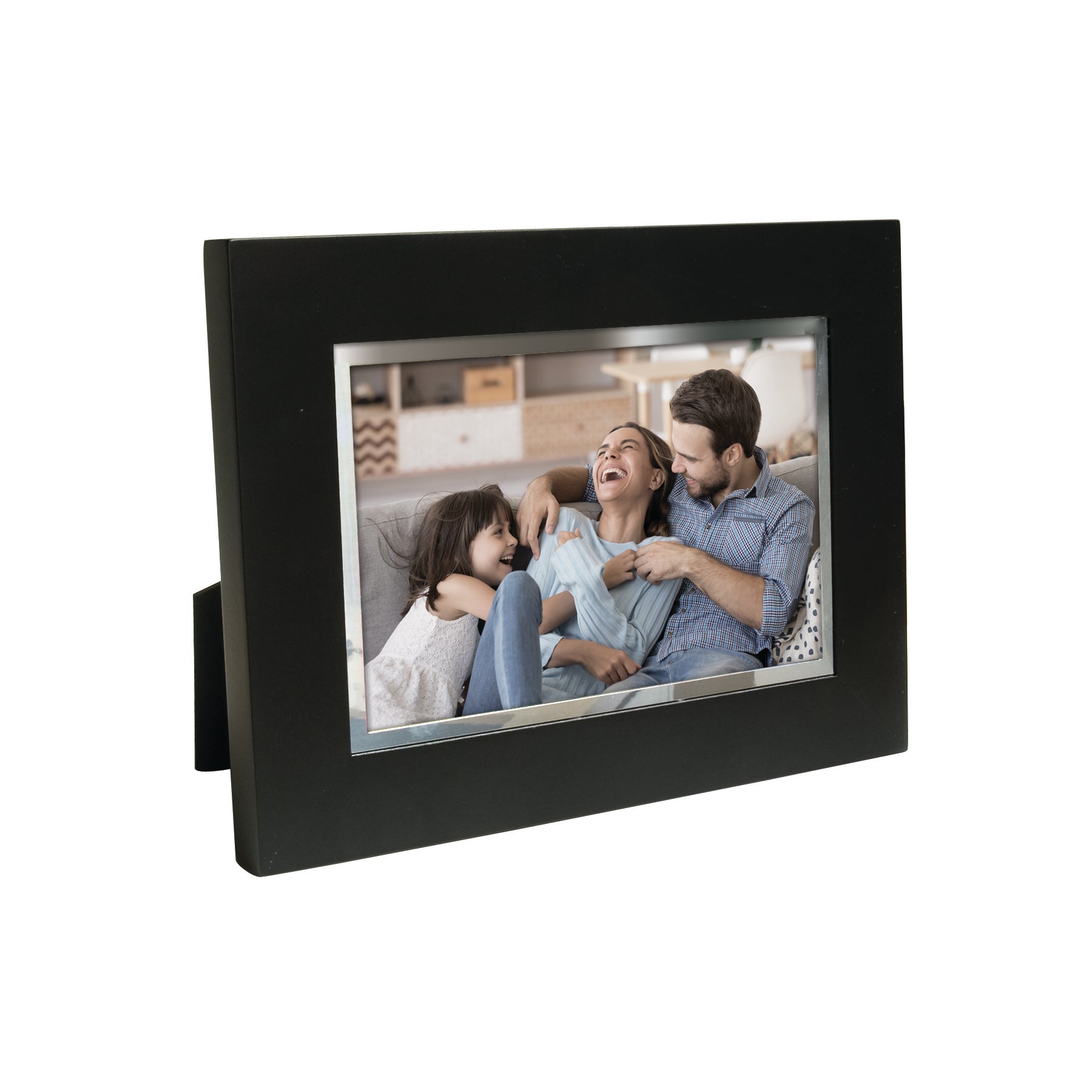 Black Wood w/ Silver Bezel Picture Frame