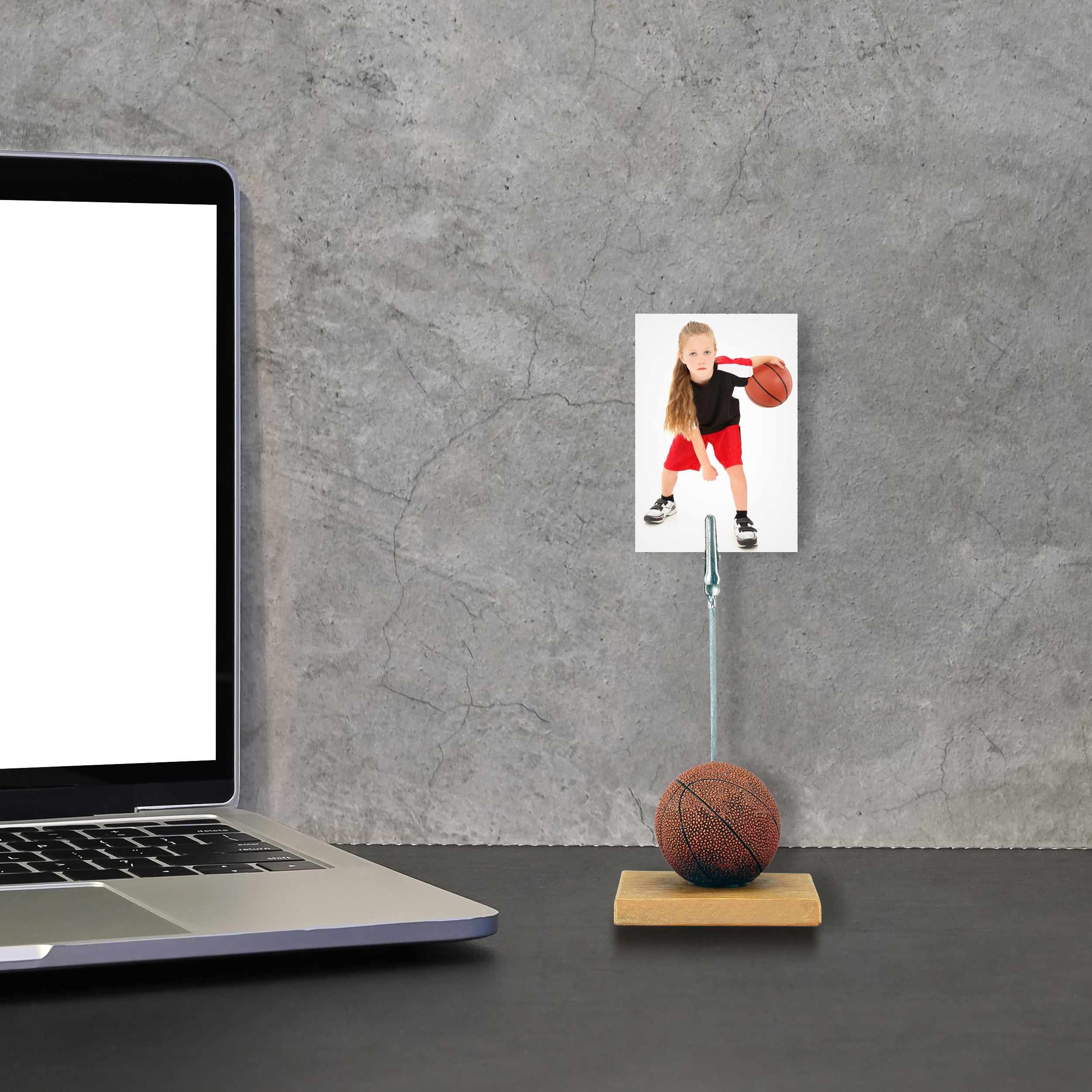 Soporte de clip para fotos de resina para pelota deportiva