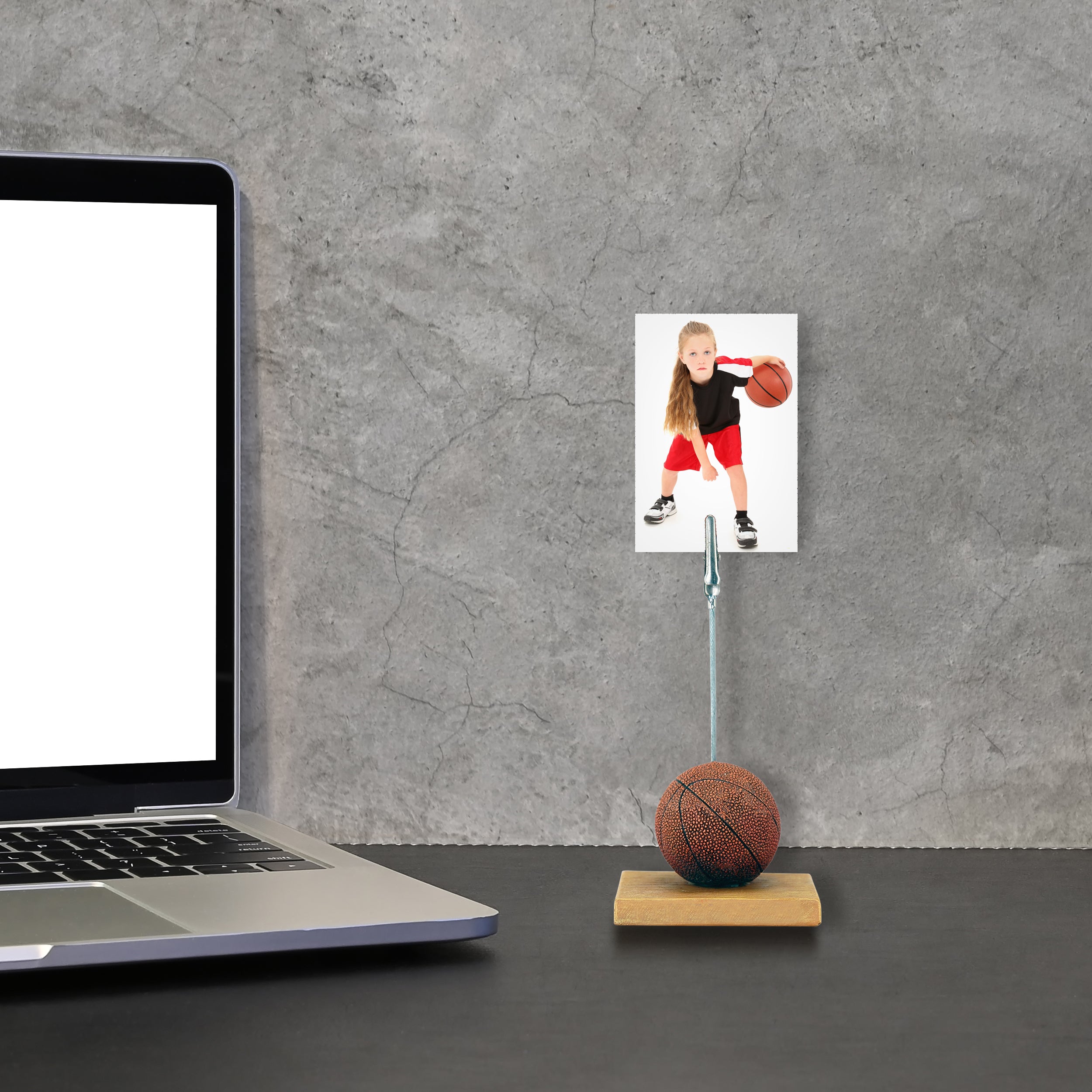 Sports Ball Resin Photo Clip Stand