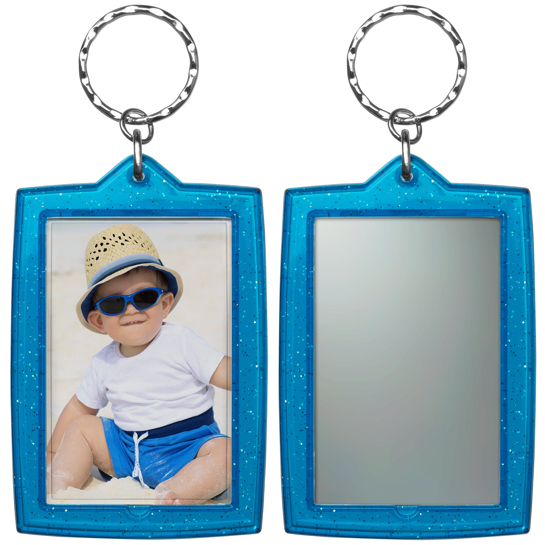 Sparkle Photo Keychains with Mirror