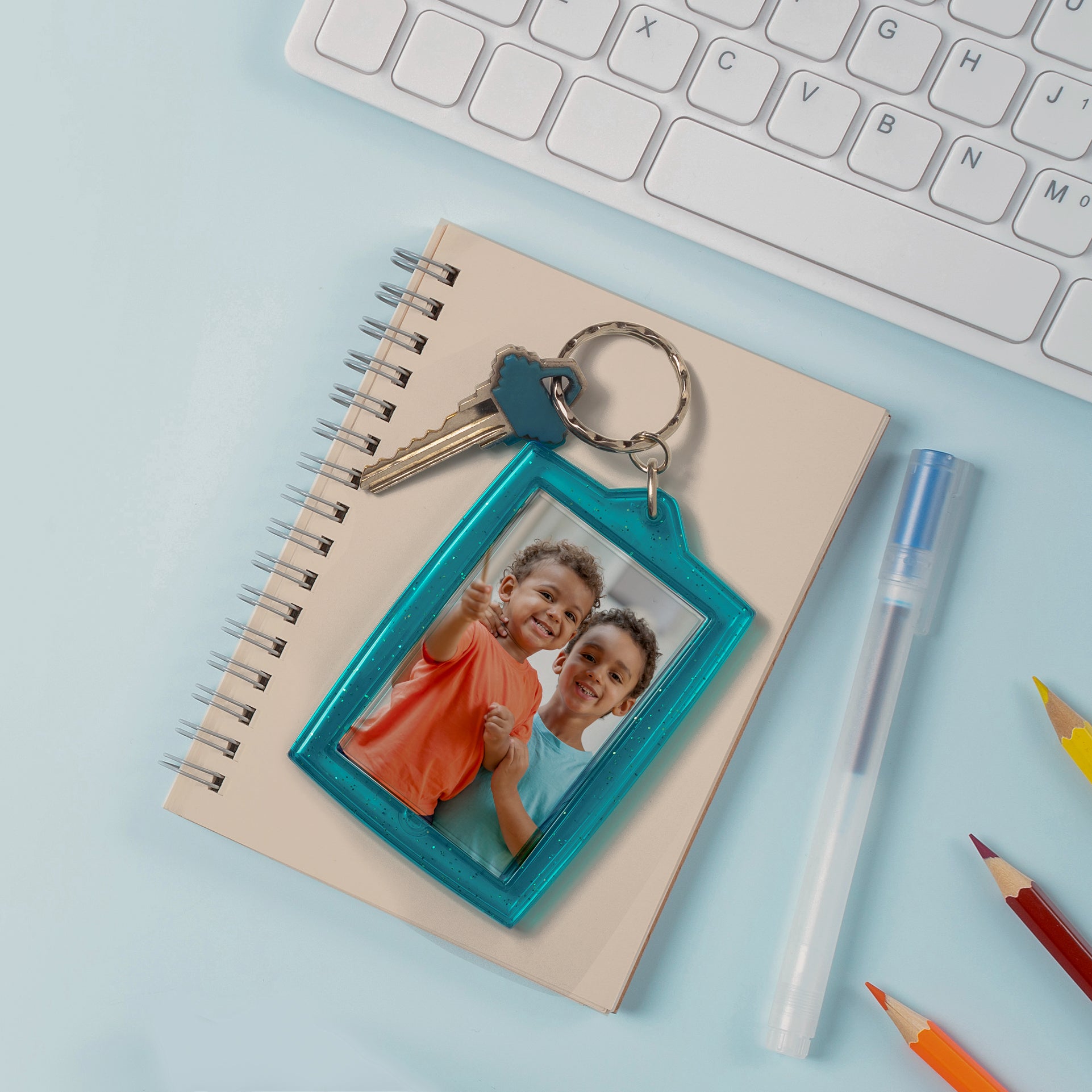 Sparkle Photo Keychains with Mirror