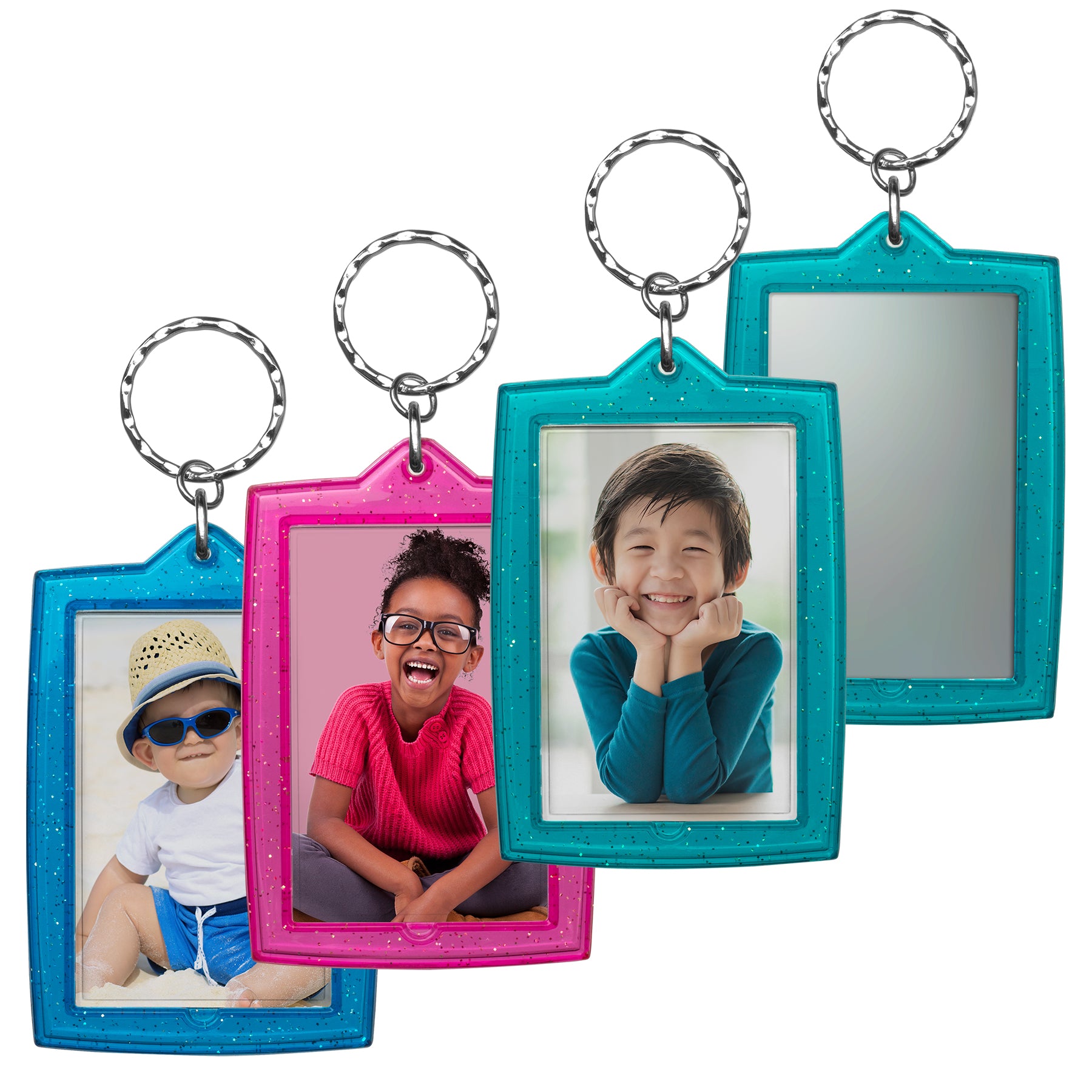 Sparkle Photo Keychains with Mirror