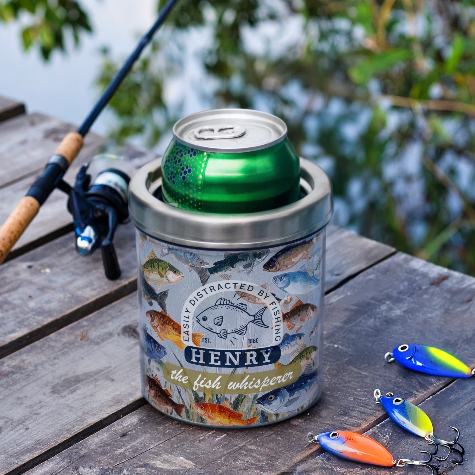 Stainless Steel Photo Can Cooler