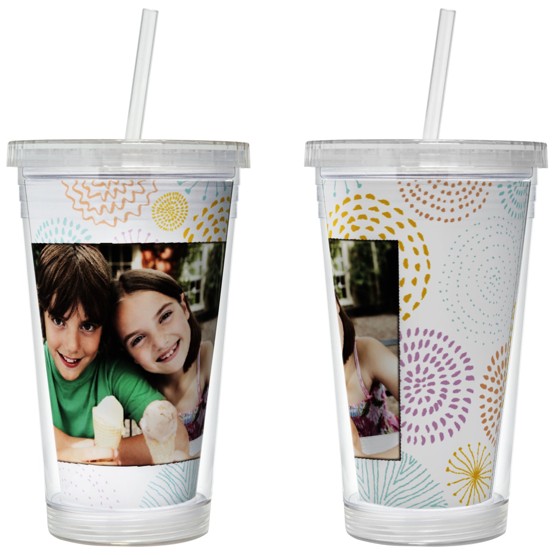 16 oz. Acrylic Tumbler with Straw