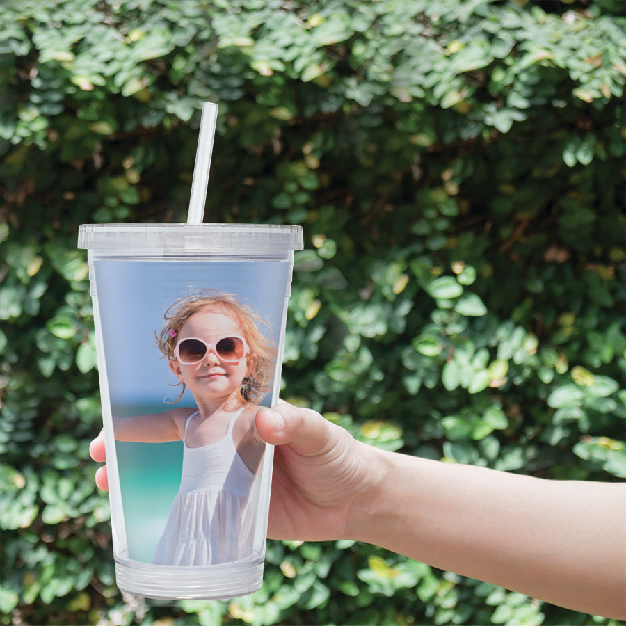 16 oz. Acrylic Tumbler with Straw