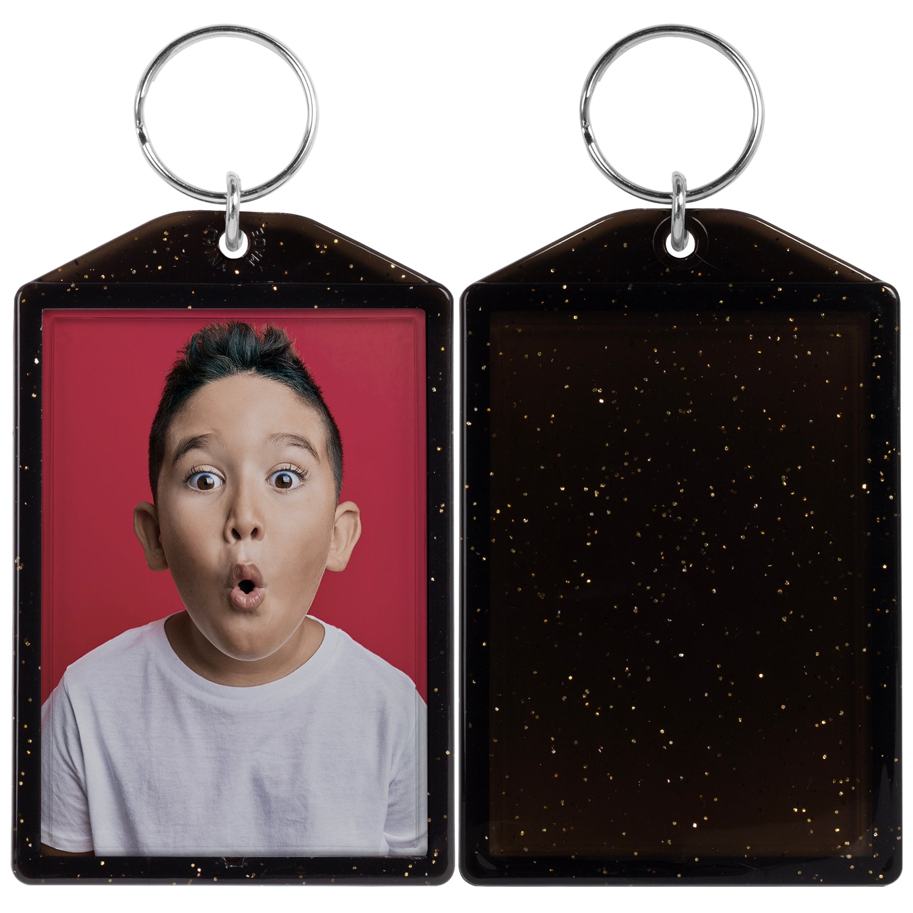 Translucent Sparkle Photo Keychains