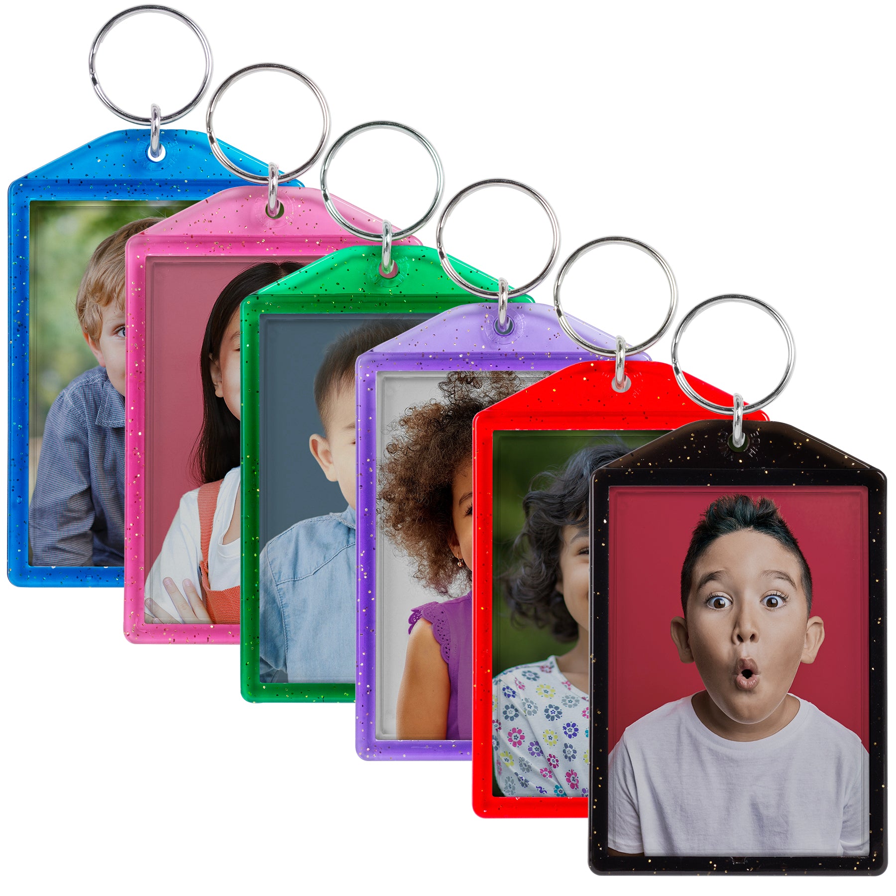 Translucent Sparkle Photo Keychains