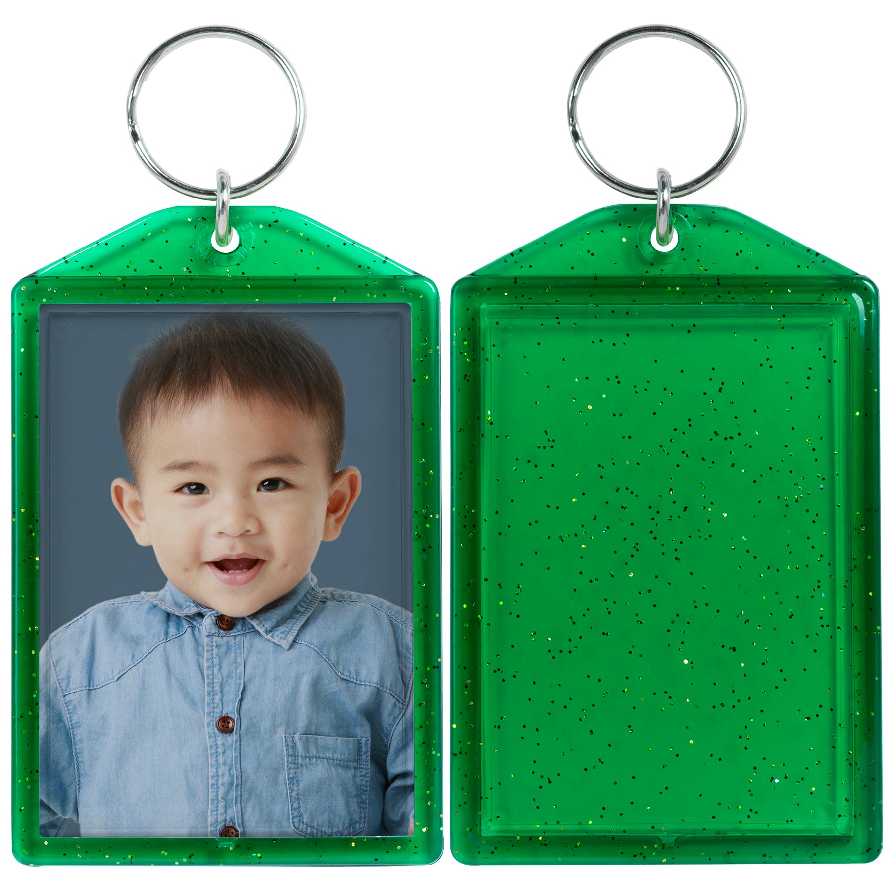 Translucent Sparkle Photo Keychains