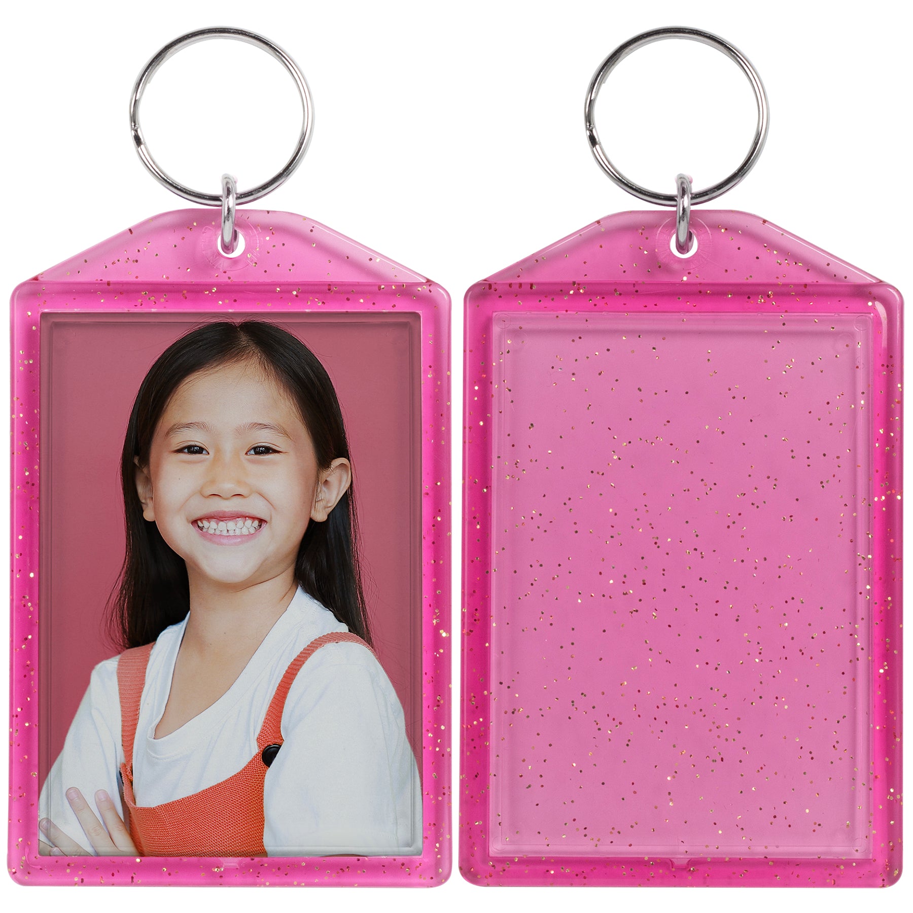 Translucent Sparkle Photo Keychains