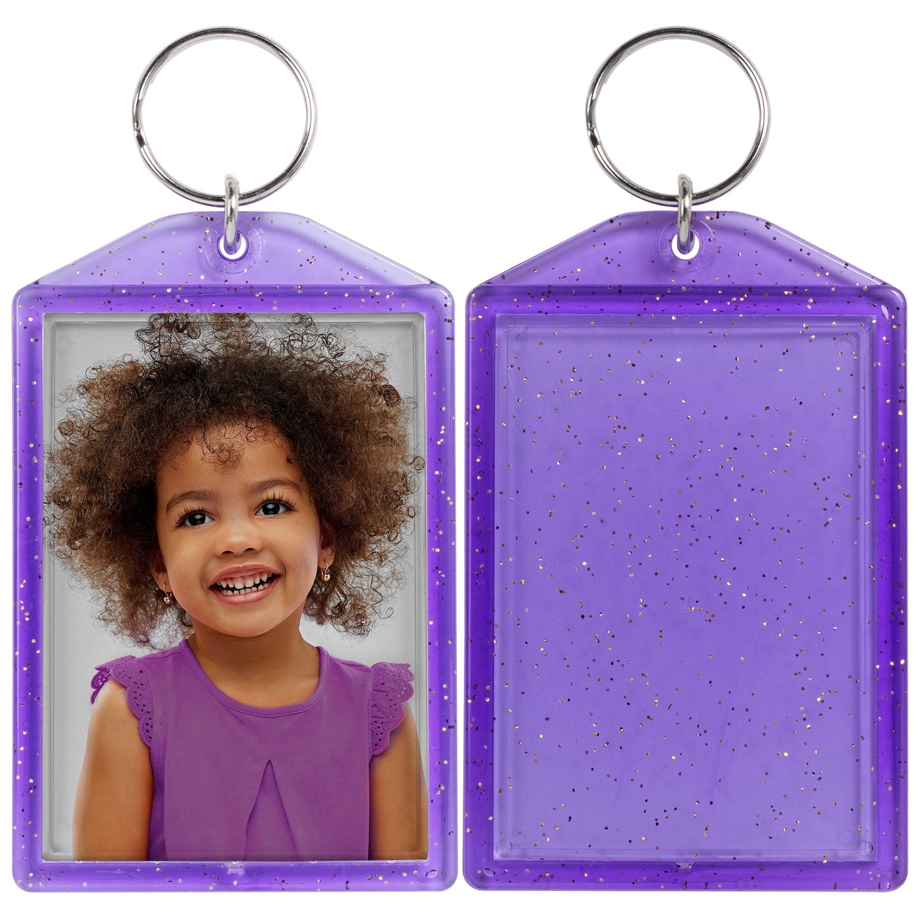 Translucent Sparkle Photo Keychains