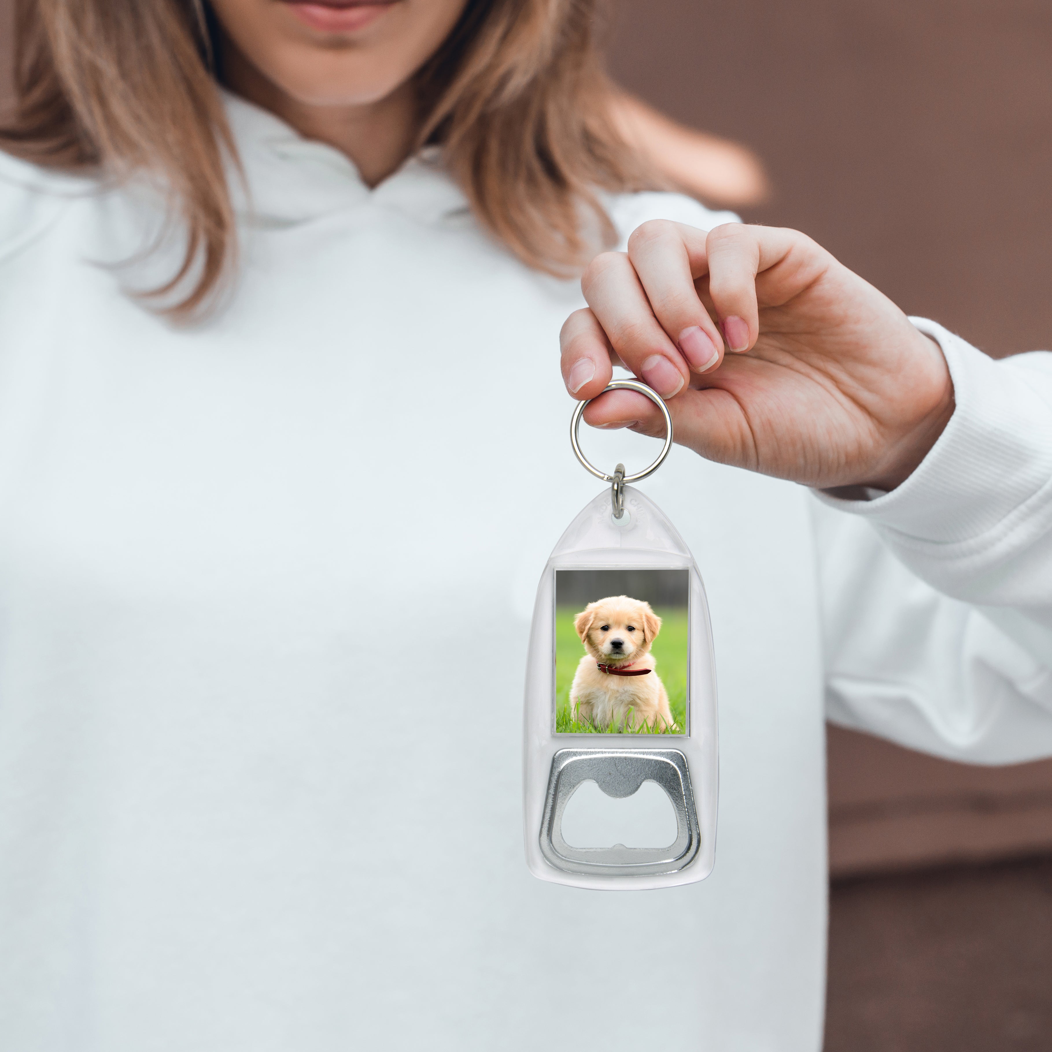 Bottle Opener Photo Keychain