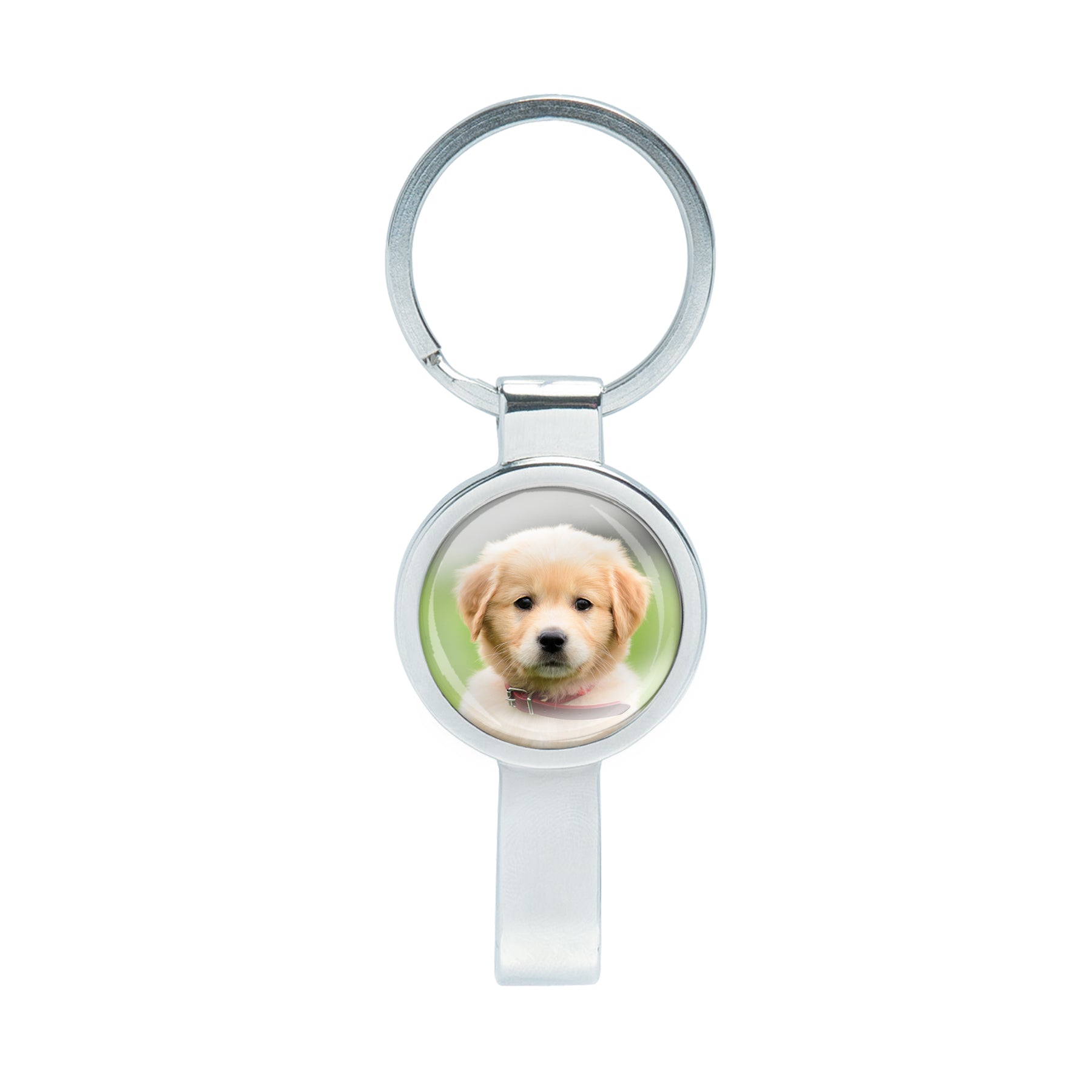 Silver Photo Bottle Opener Keychain