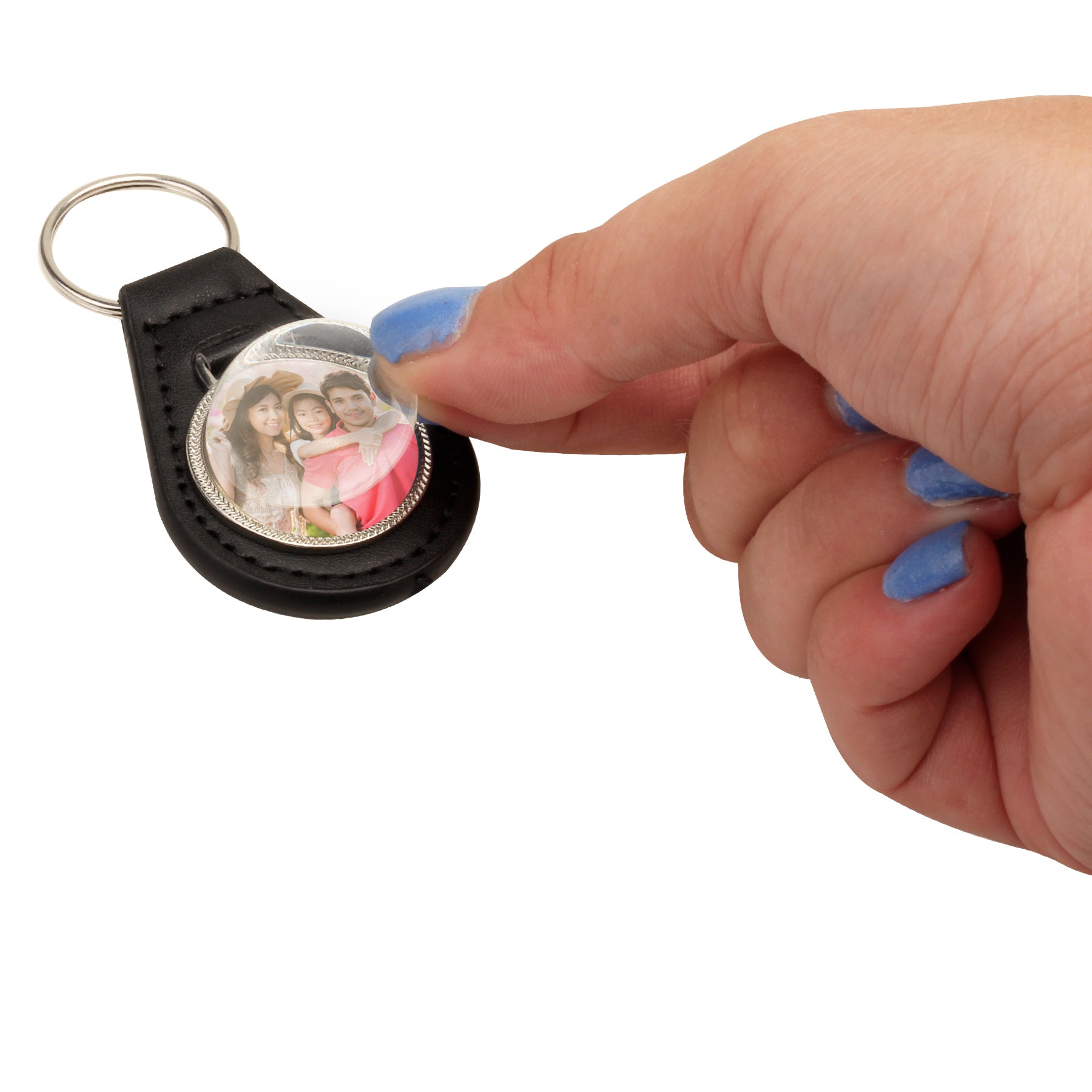 Leather Photo Key Fob