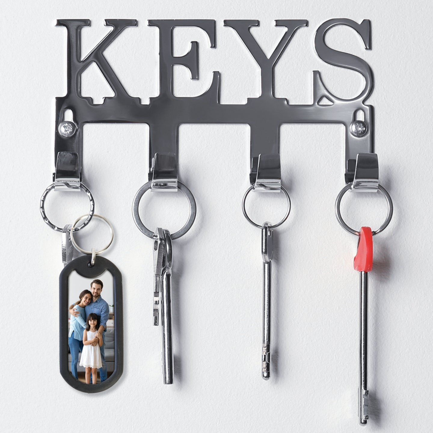 Dog Tag Photo Keychain