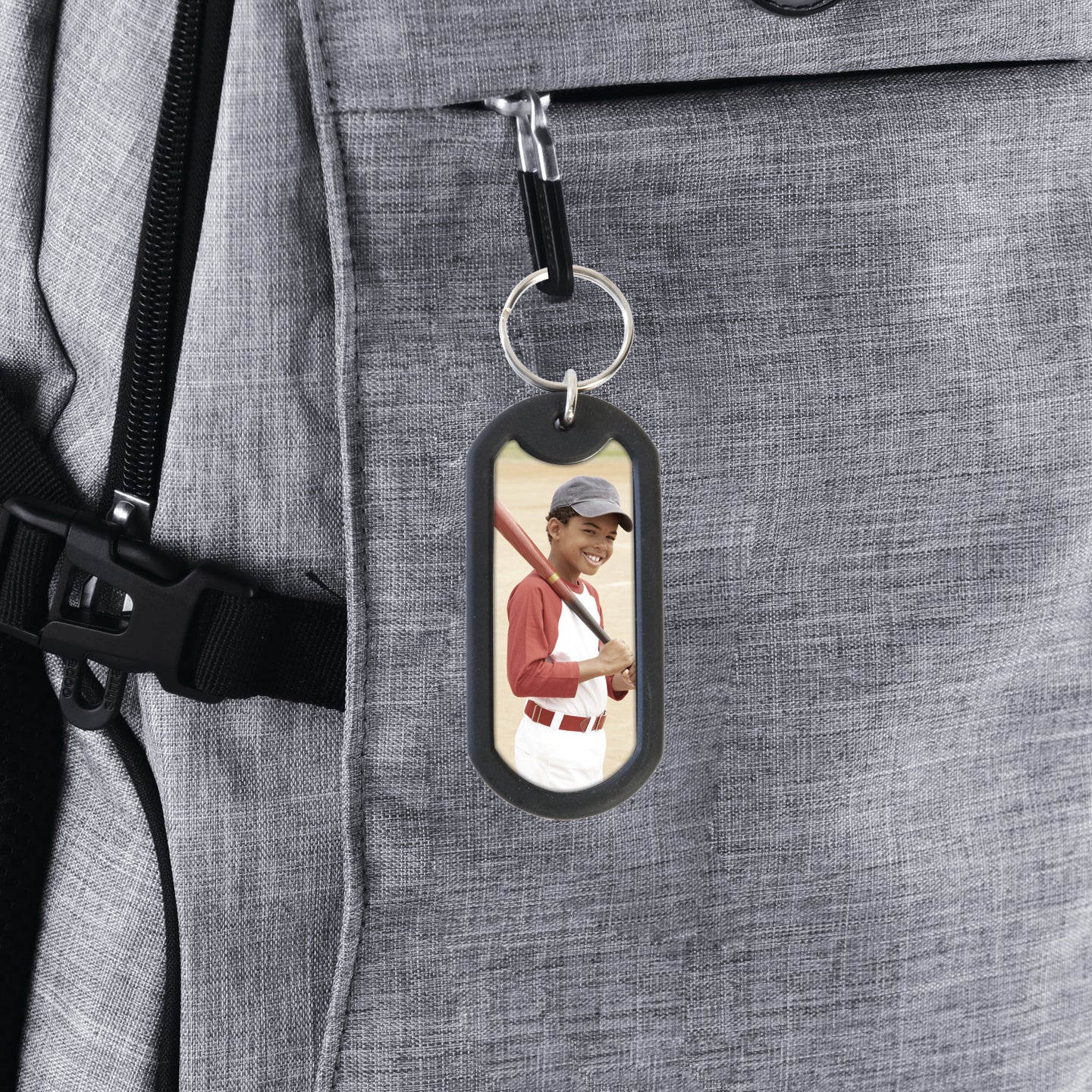 Dog Tag Photo Keychain