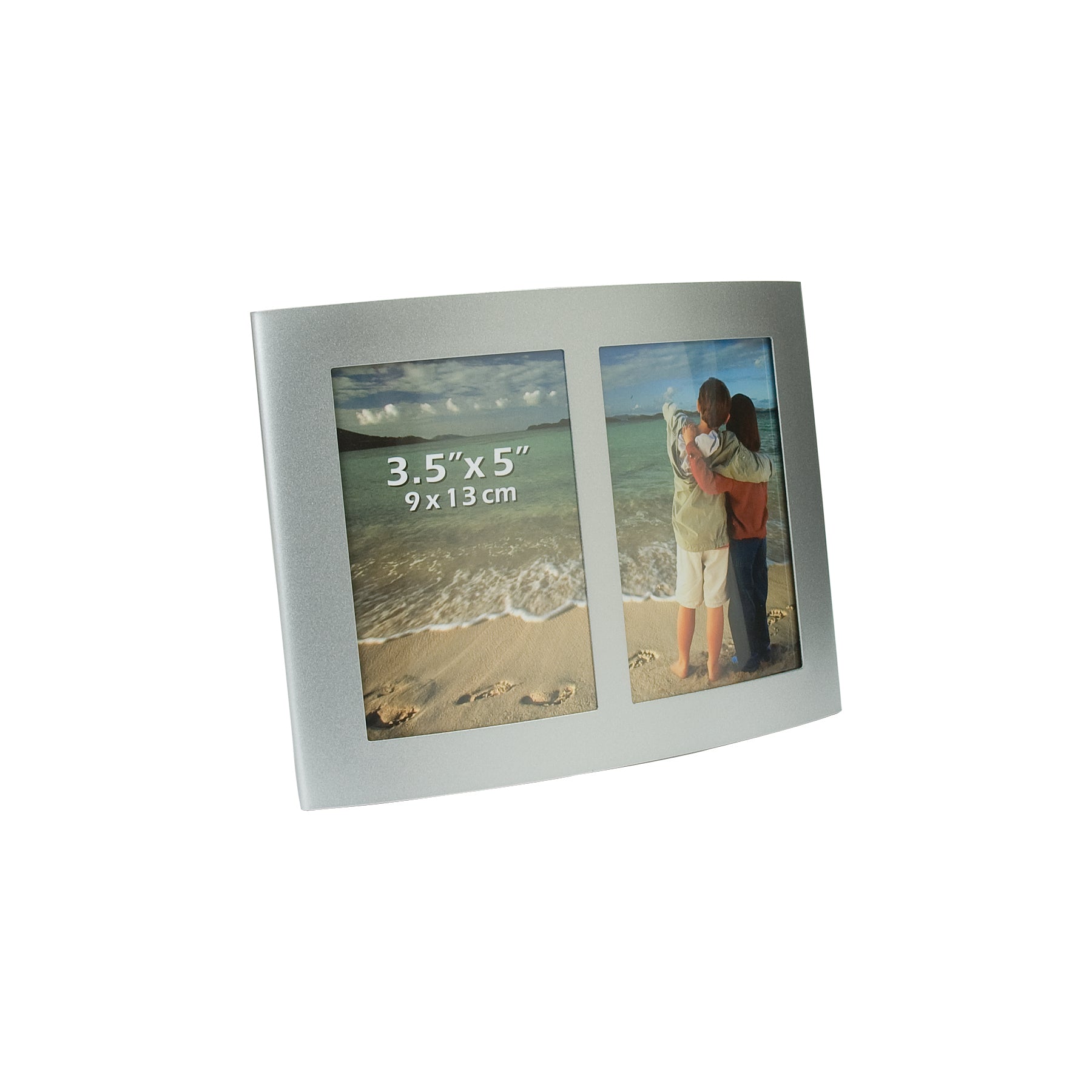 Aluminum Curve Double Picture Frame