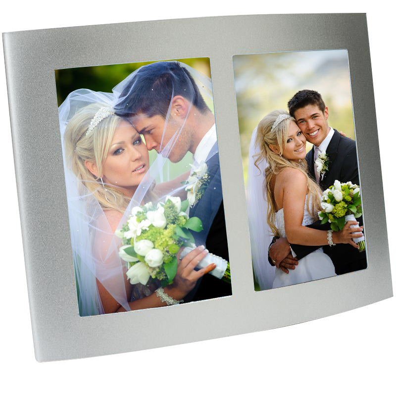 Aluminum Curve Double Picture Frame