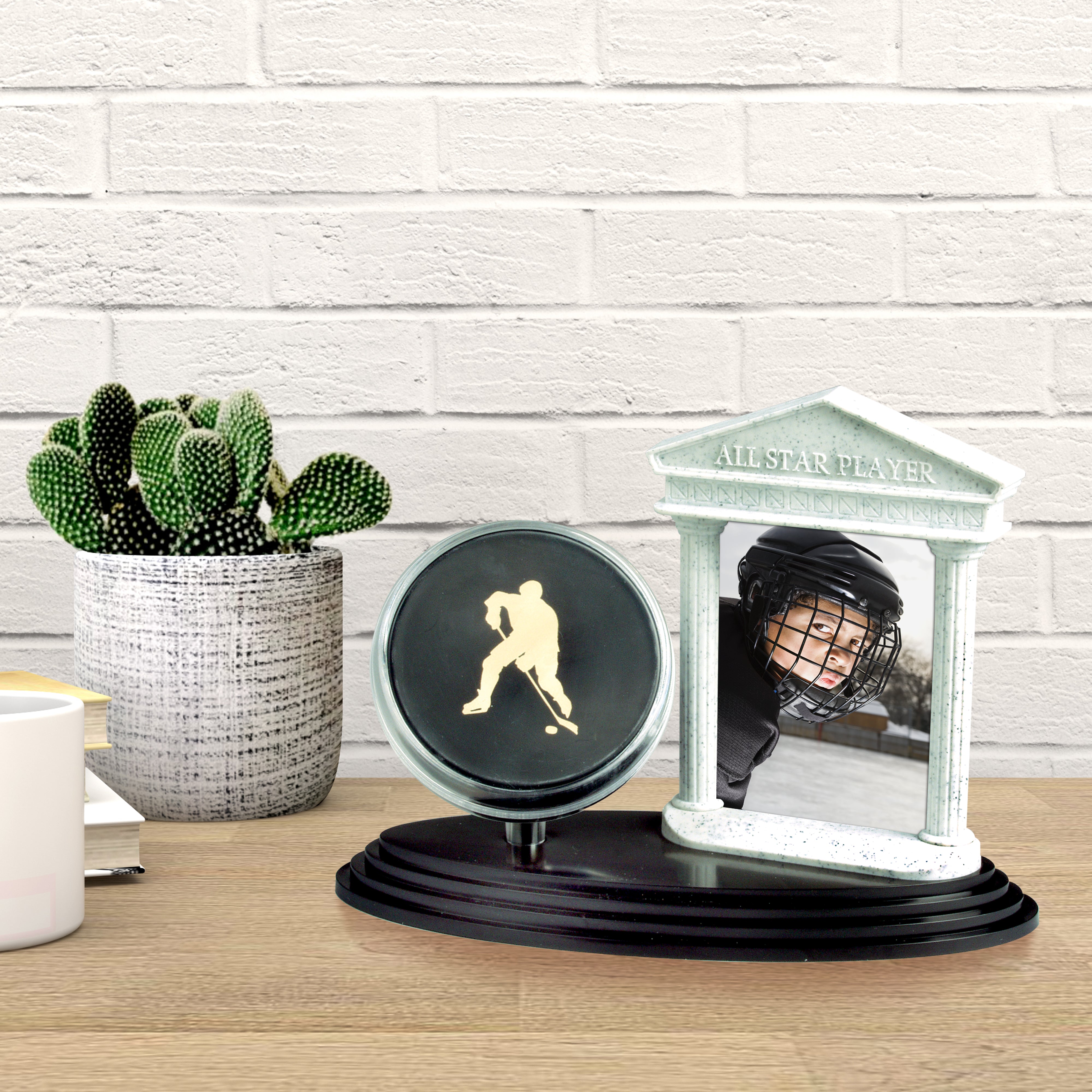 Hockey Puck Photo Trophy