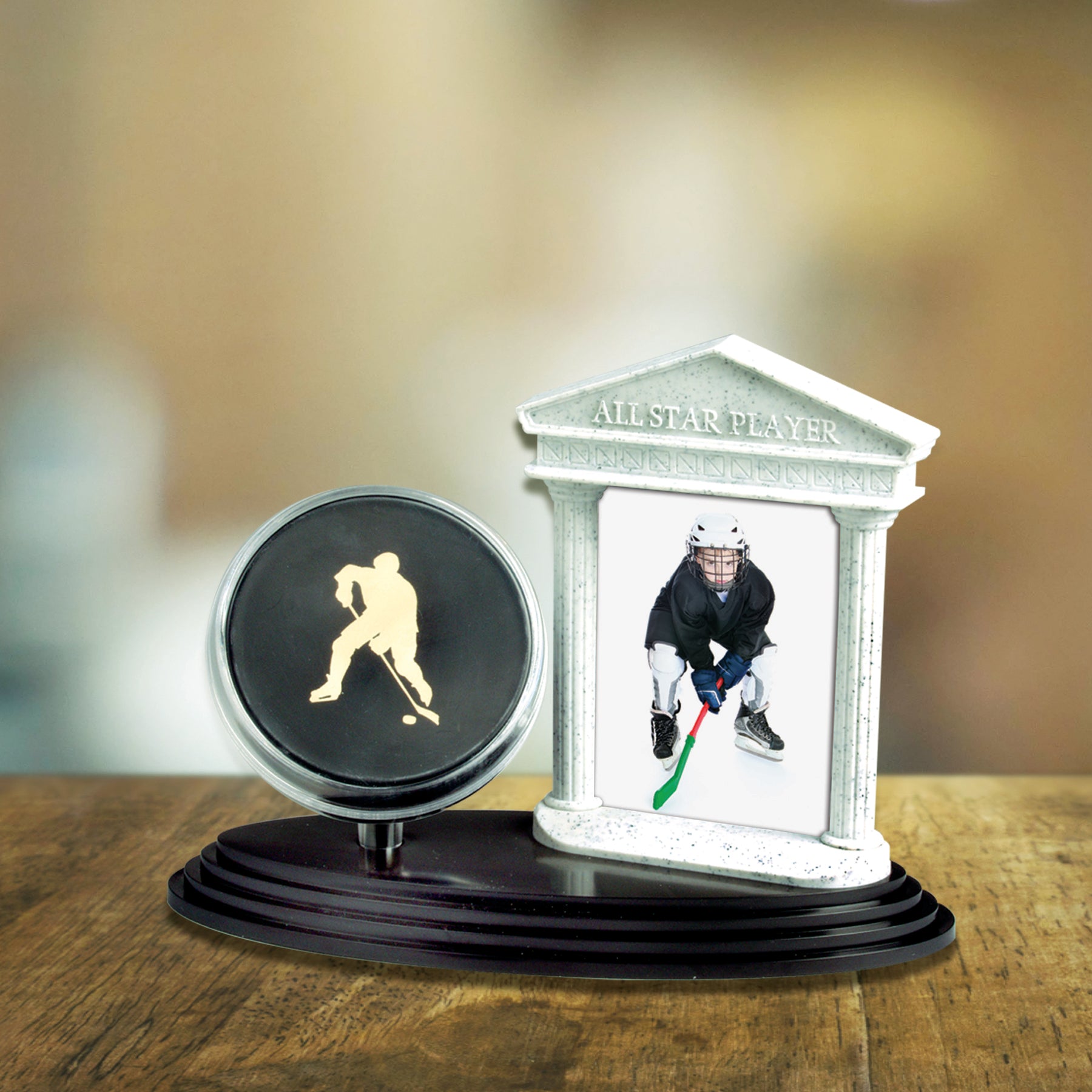 Hockey Puck Photo Trophy