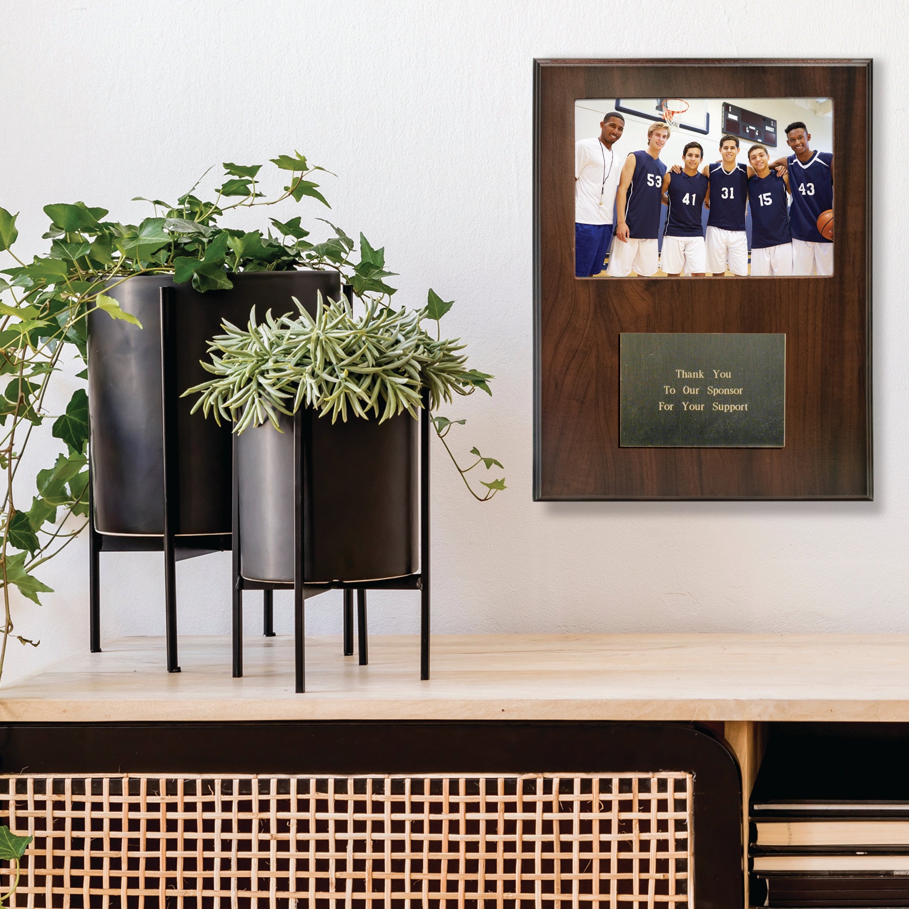Wood Photo Remembrance Plaques