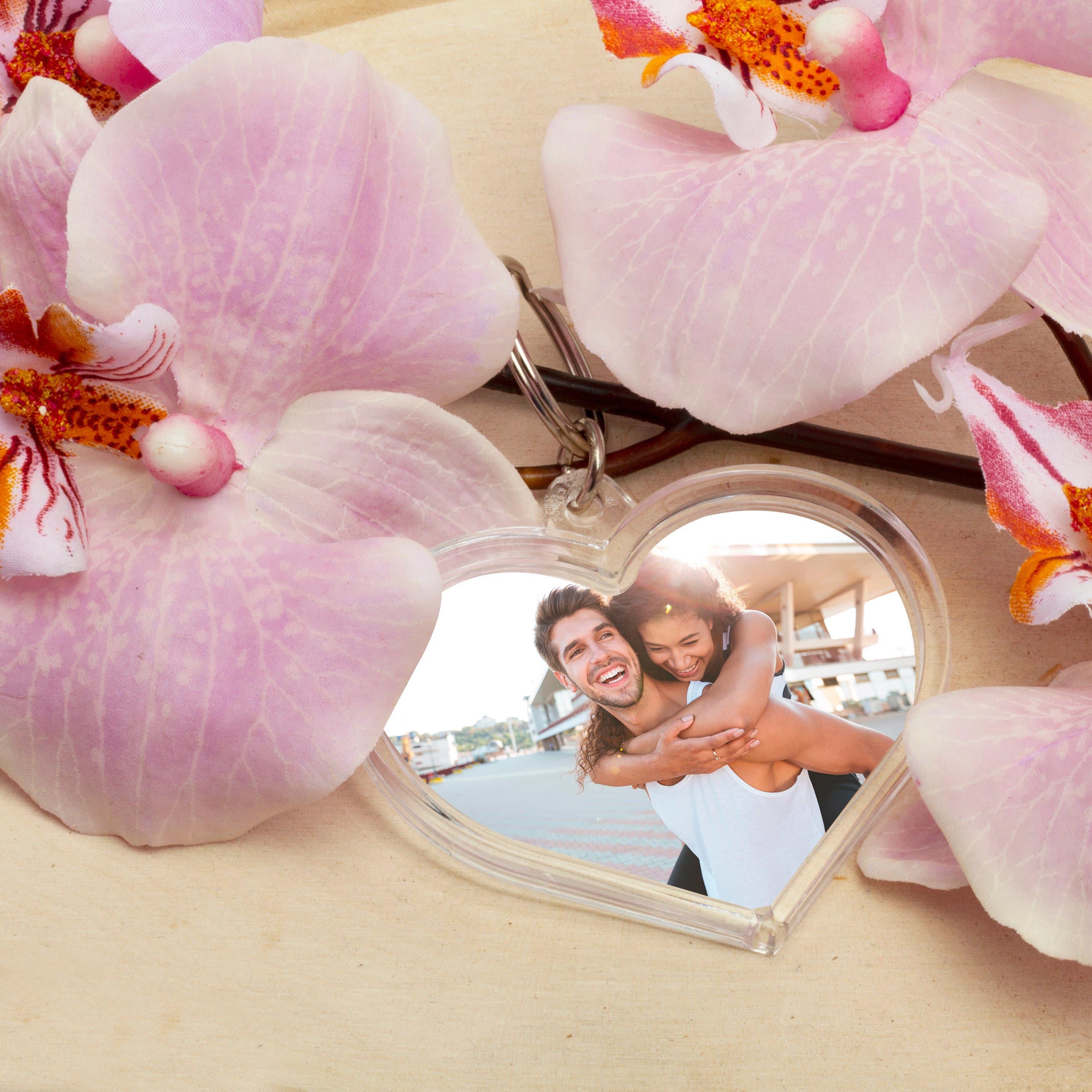 Heart Photo Keychain