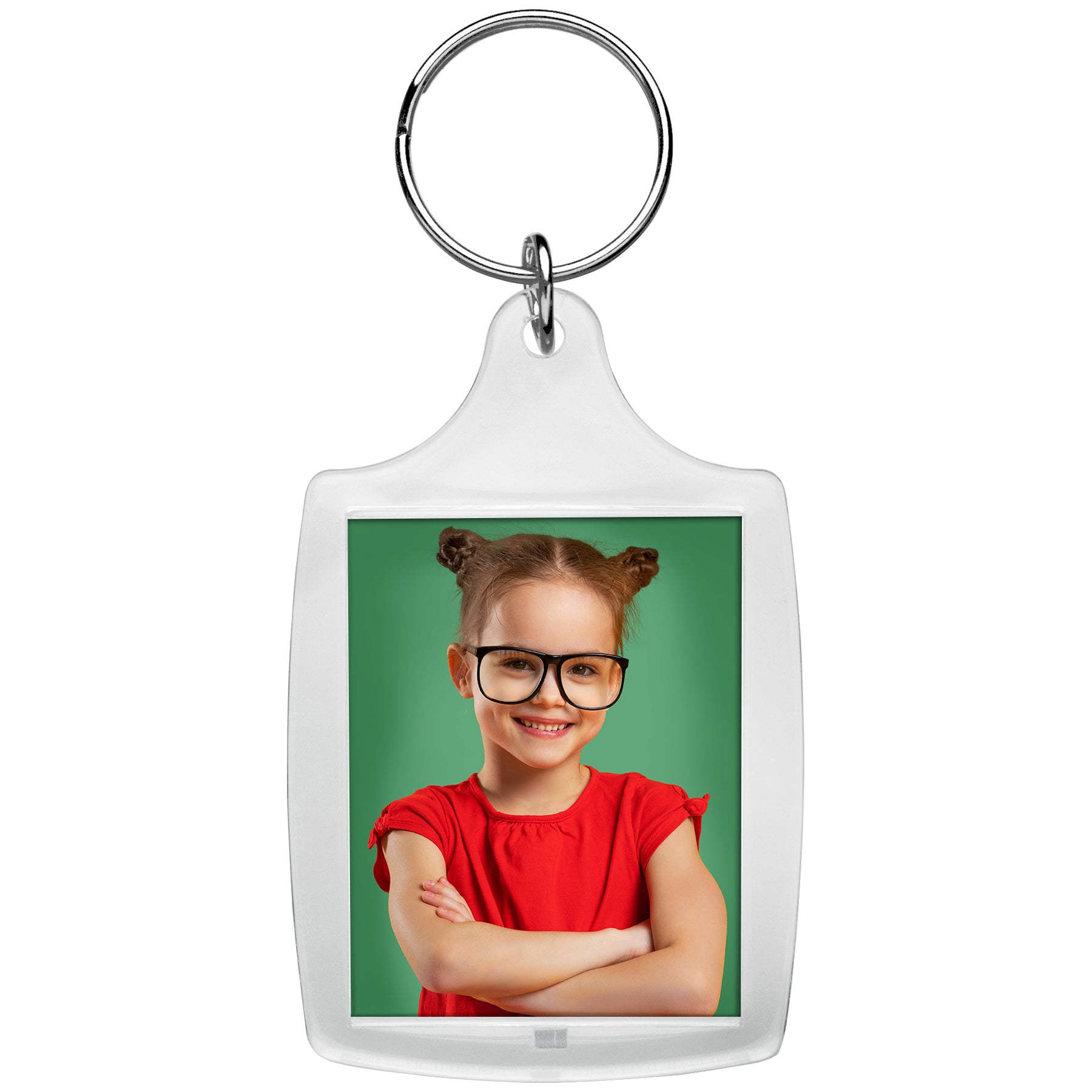 Clear Standard Snap-In Photo Keychains